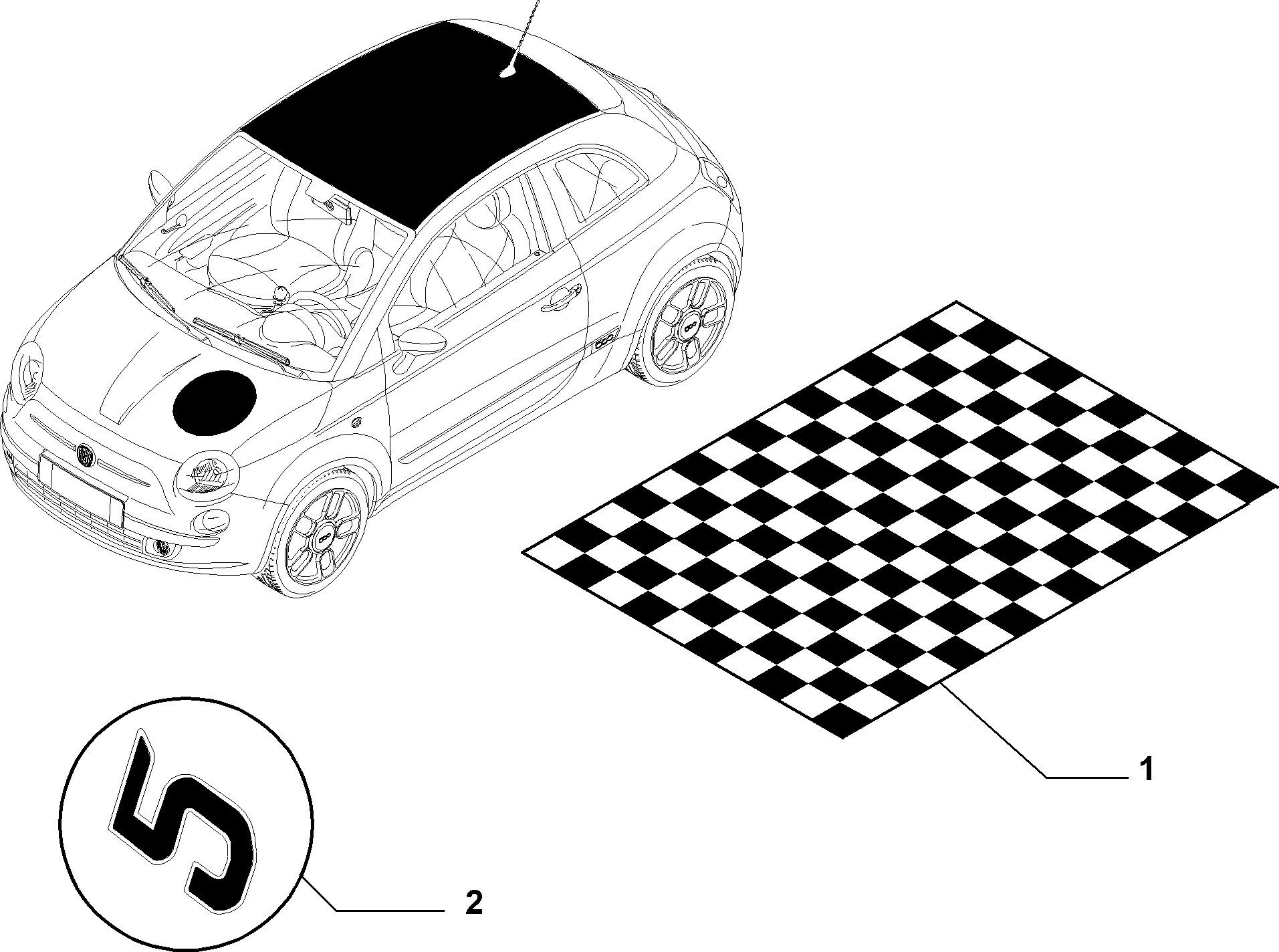 70715-020 TRIM STICKERS