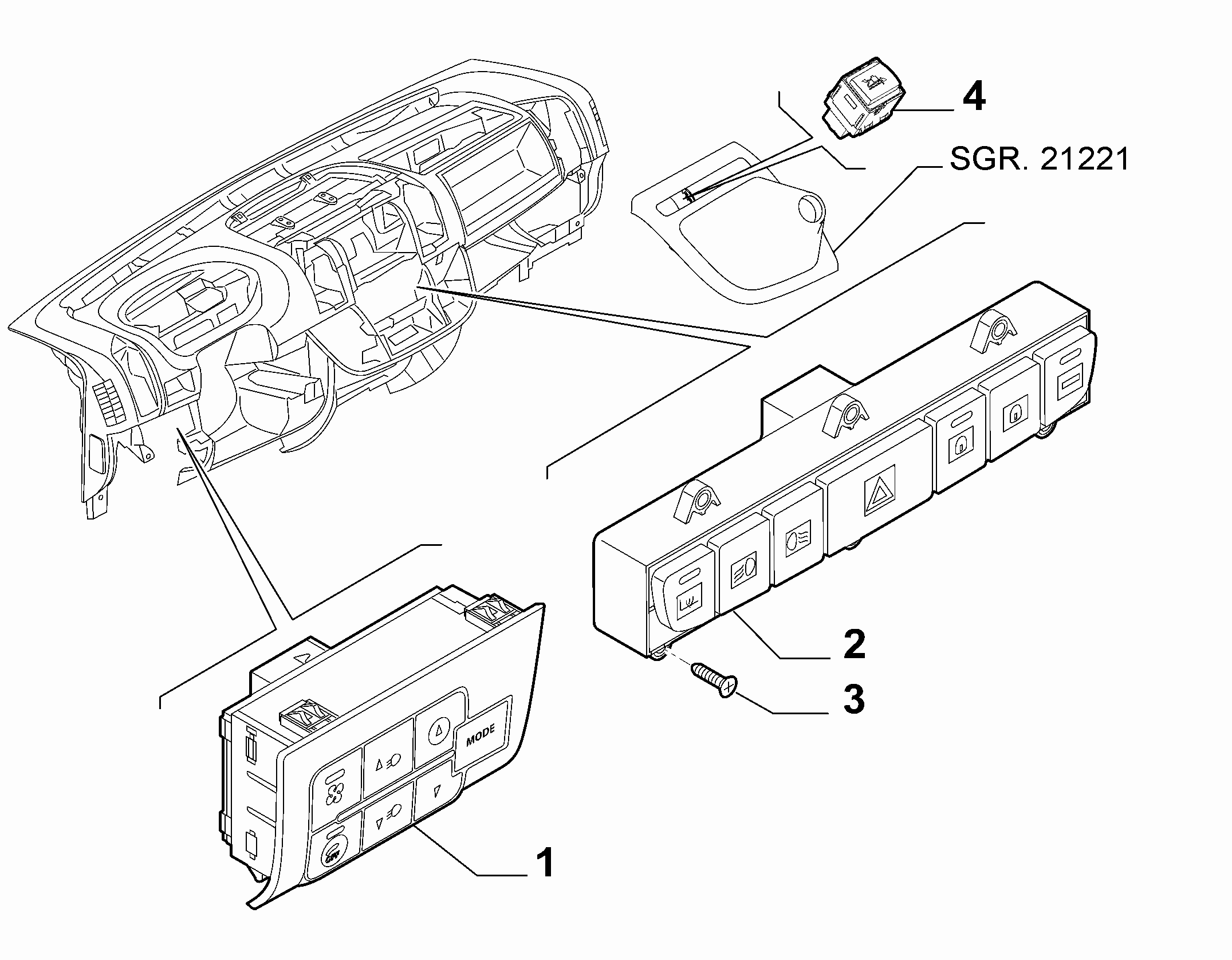 55503-020 DASHBOARD SWITCH