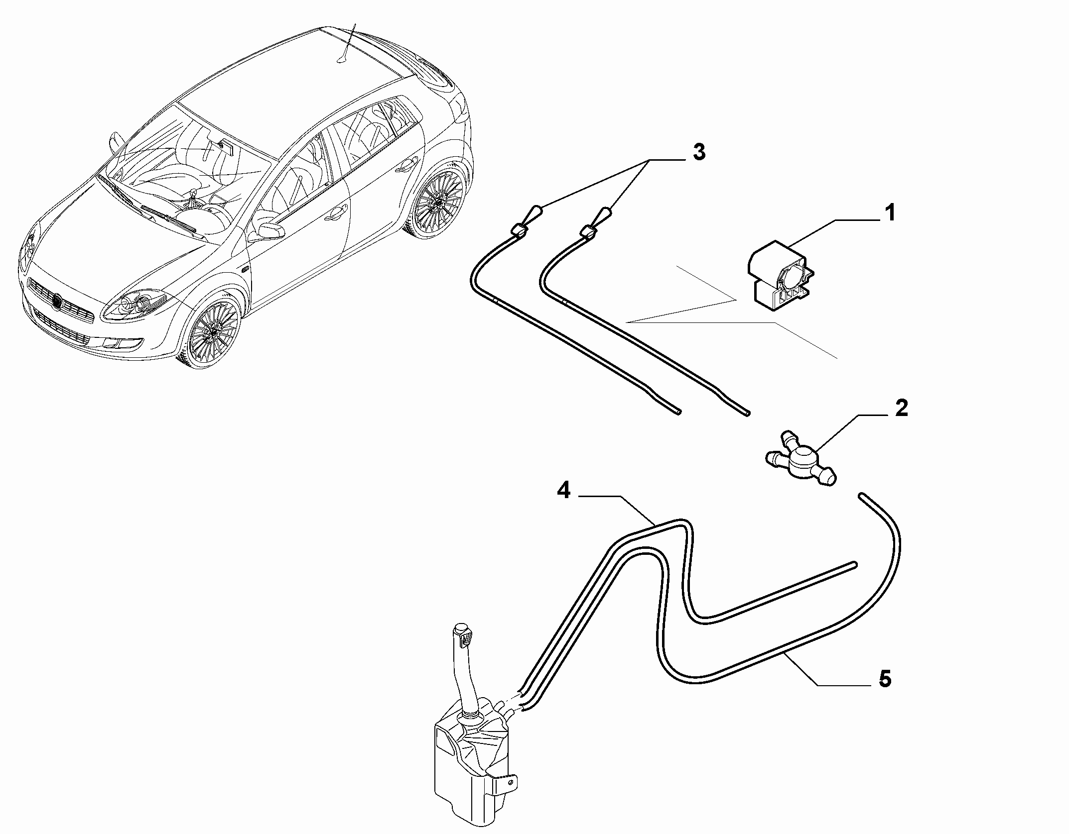 55514-040 FRONT AND REAR WIPER TUBING