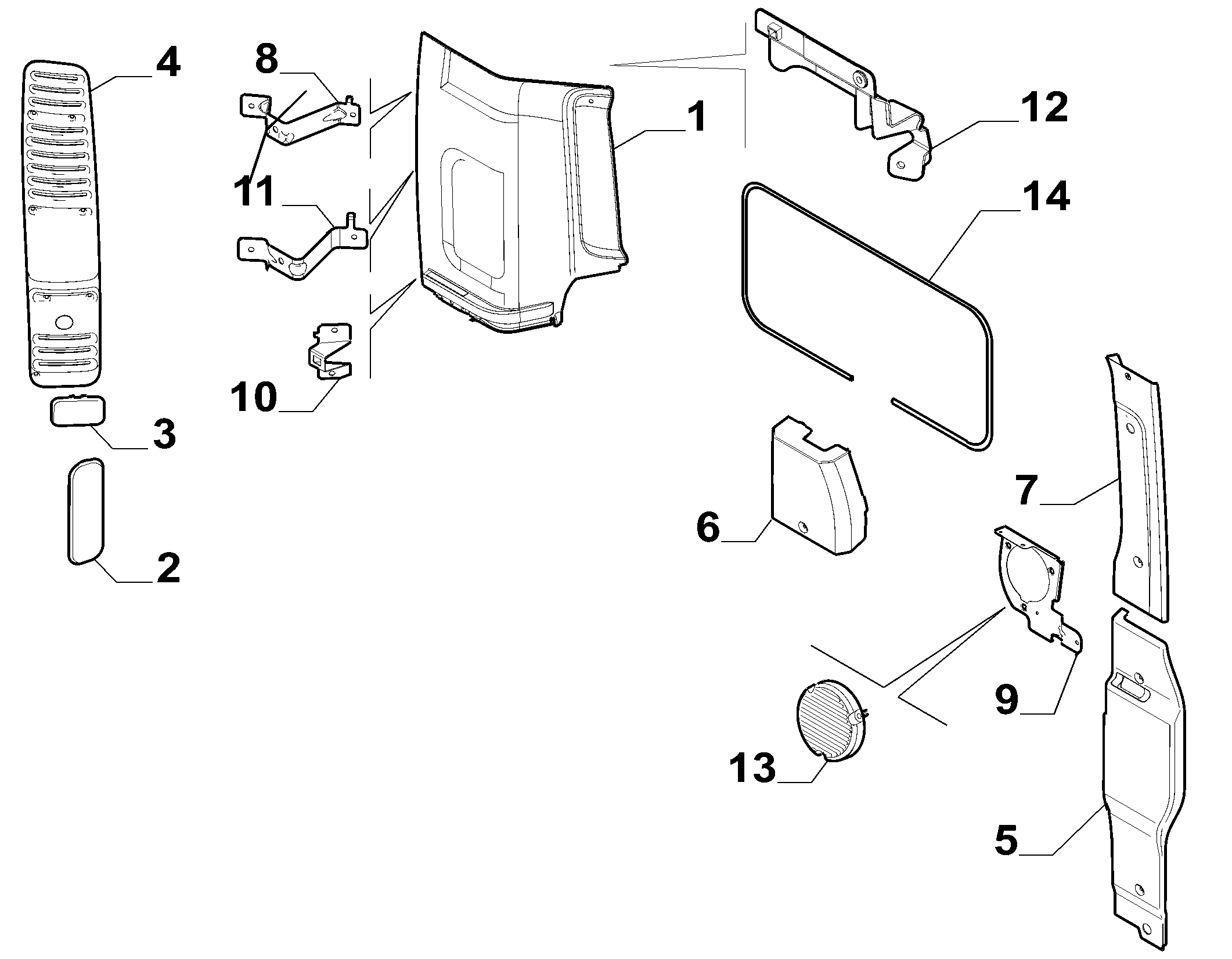 70523-110 REAR COVERS, LOWER SIDE