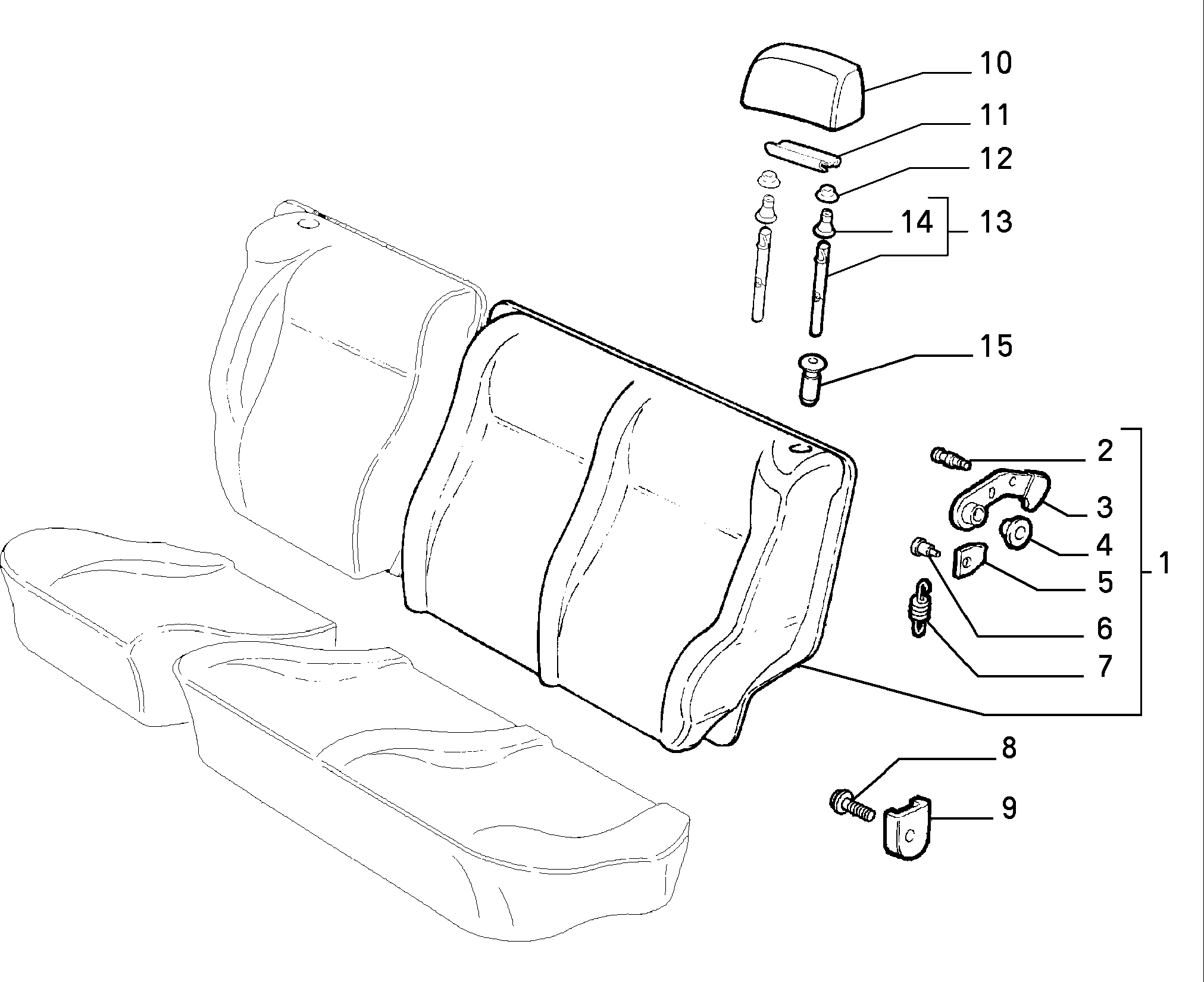 70613/01 REAR SEAT