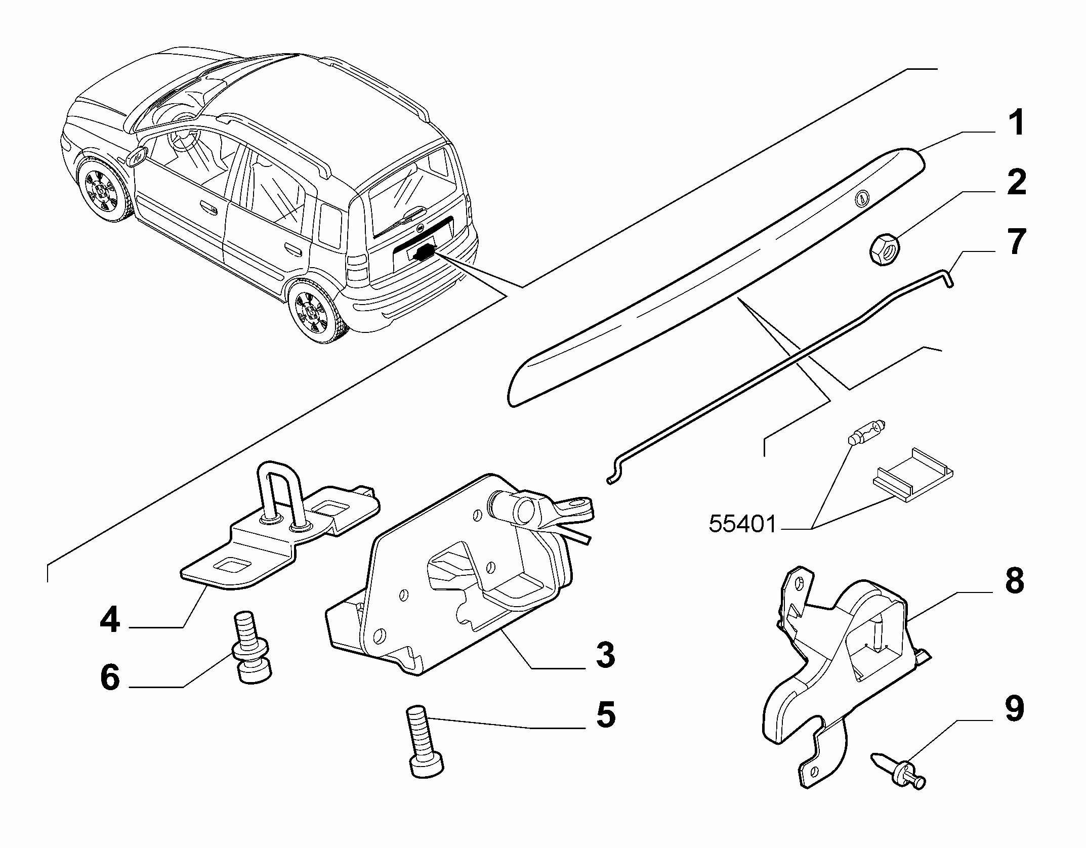 70148-020 BONNET LOCK