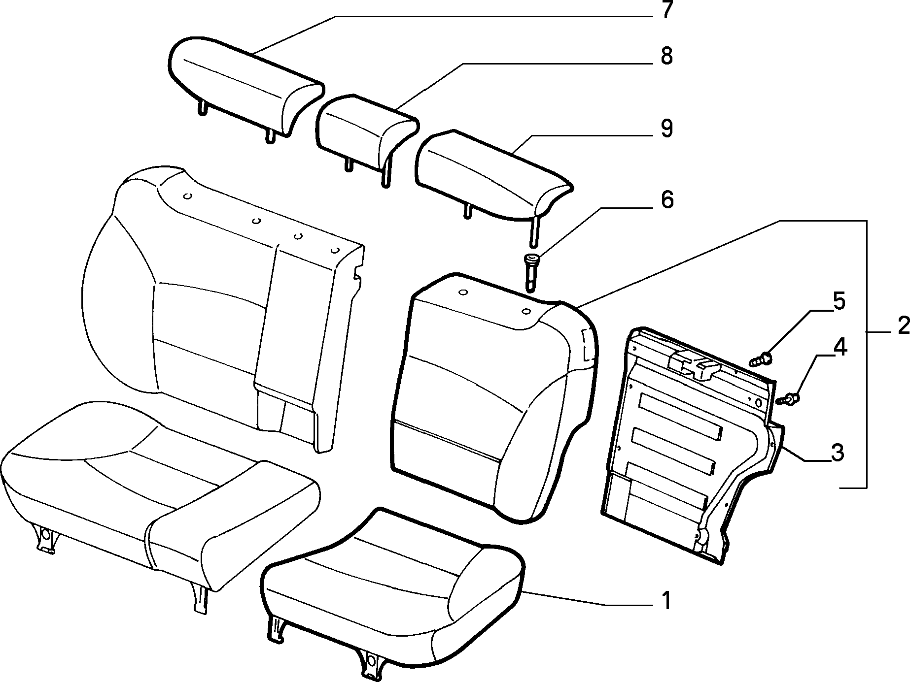 70613/01 REAR SEAT