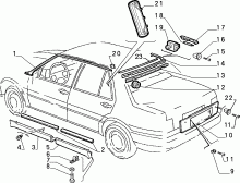 70712/00 НАРУЖНЫЕ НАКЛАДКИ И УПЛОТНИТЕЛИ 