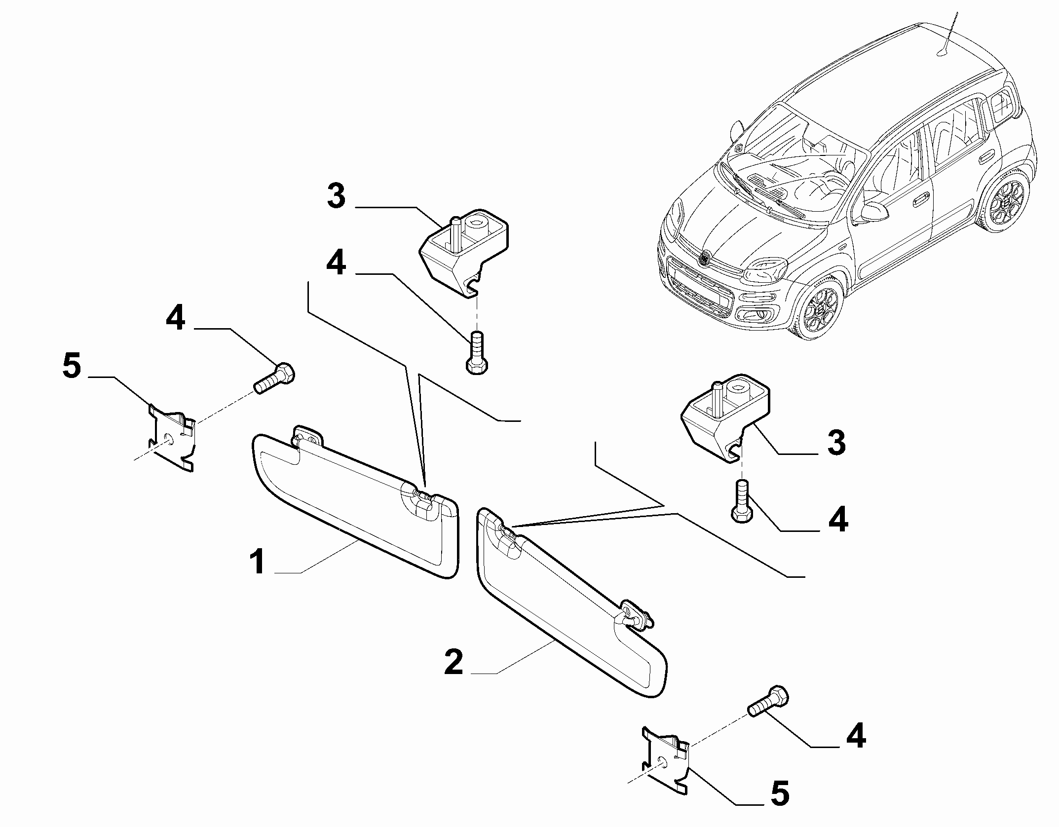 70525-010 SUN VISOR