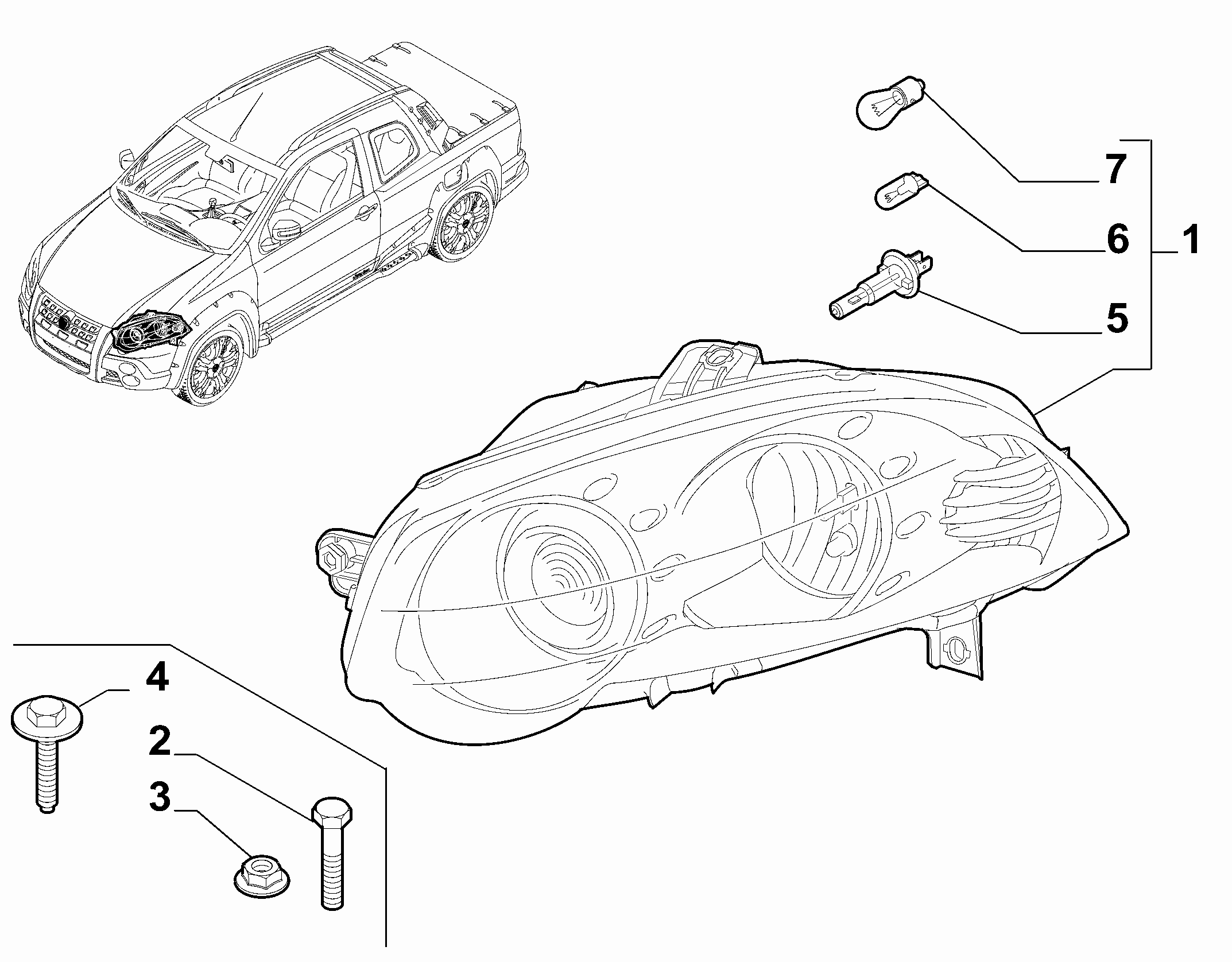 55401-010 FRONT HEADLIGHT