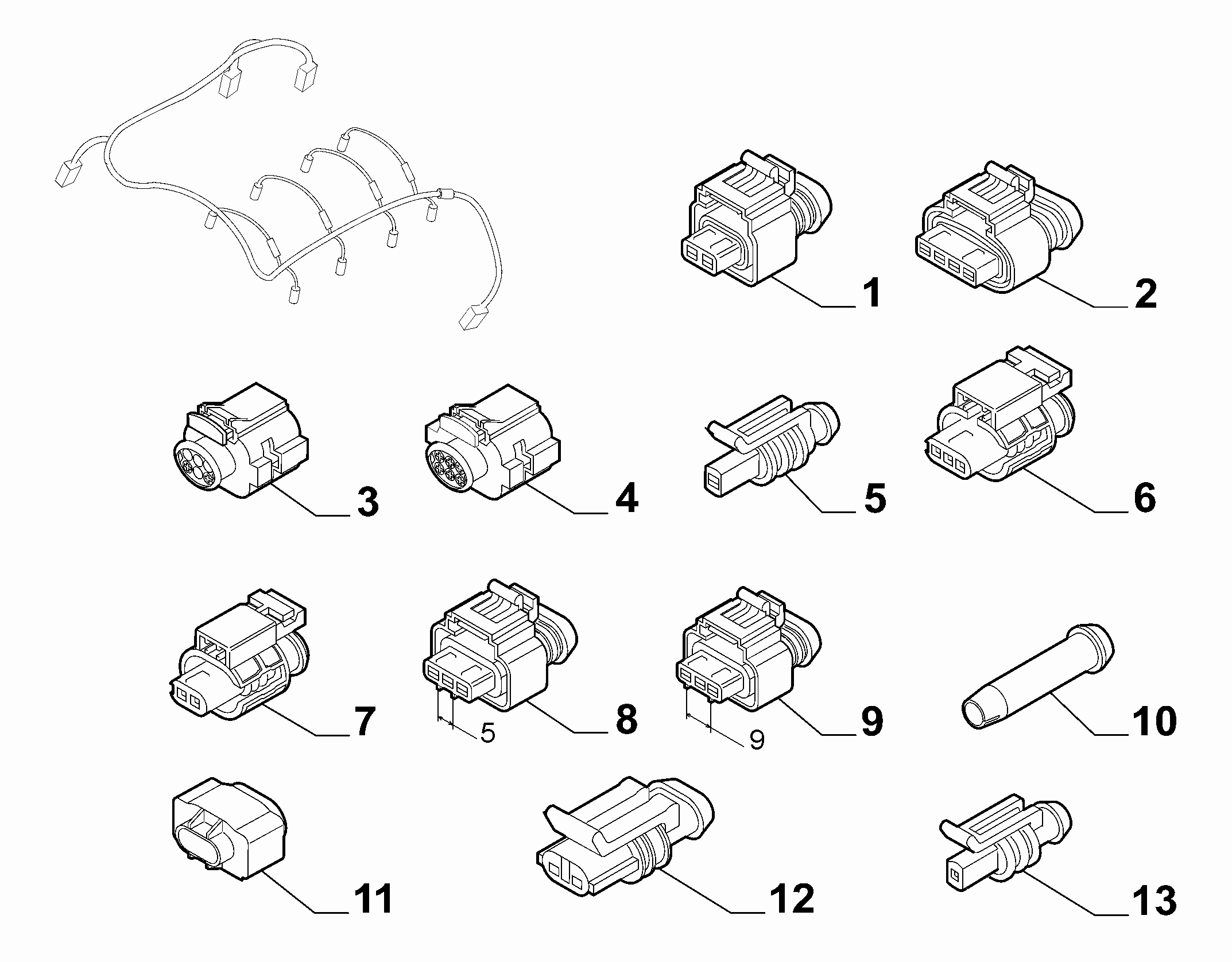 10226-060 ENGINE HARNESS CONNECTORS