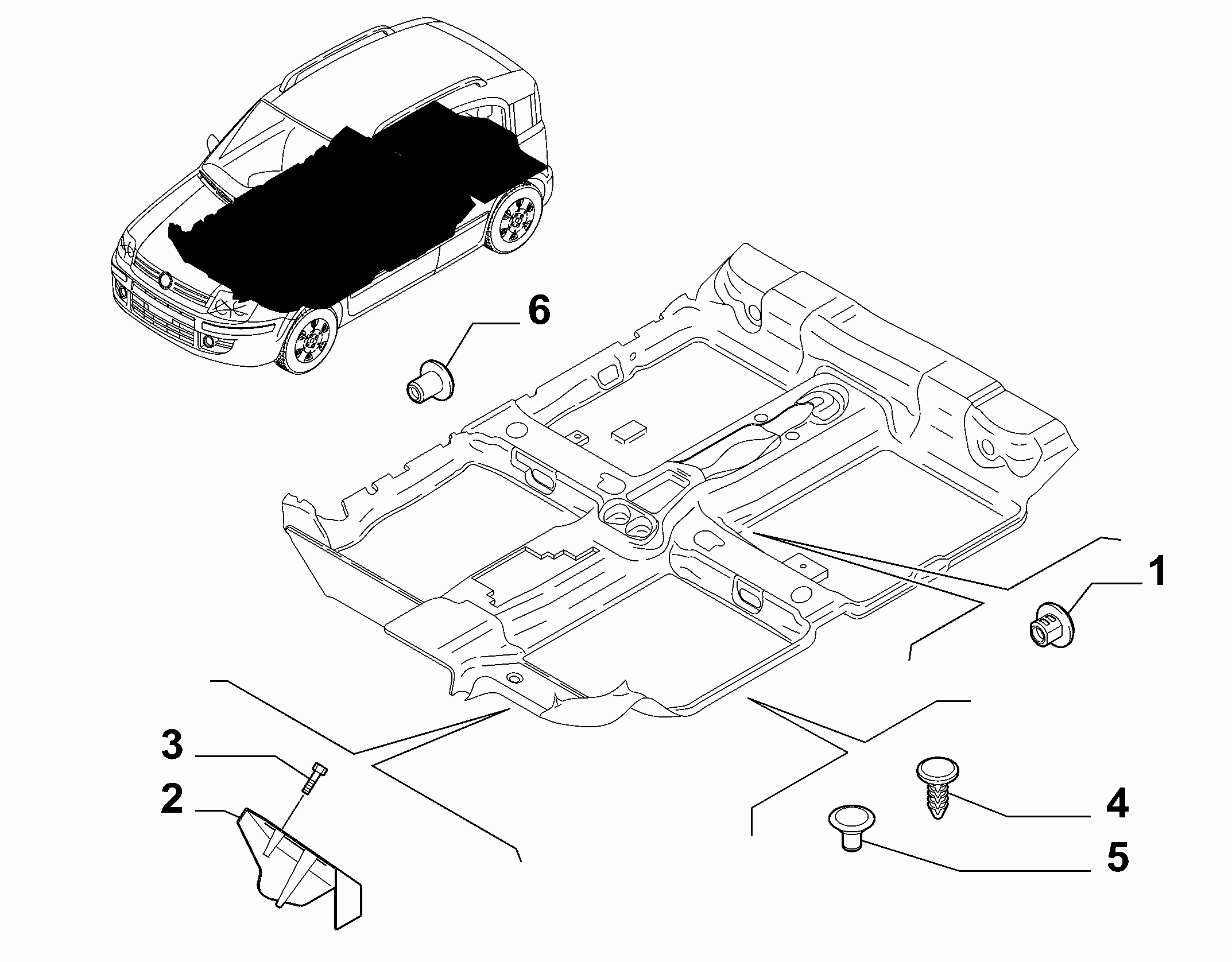 70521-030 PASSENGER COMPARTMENT MAT FASTENERS AND ACCESSORIES