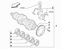 10103-010 ENGINE SHAFT AND HALF BEARING