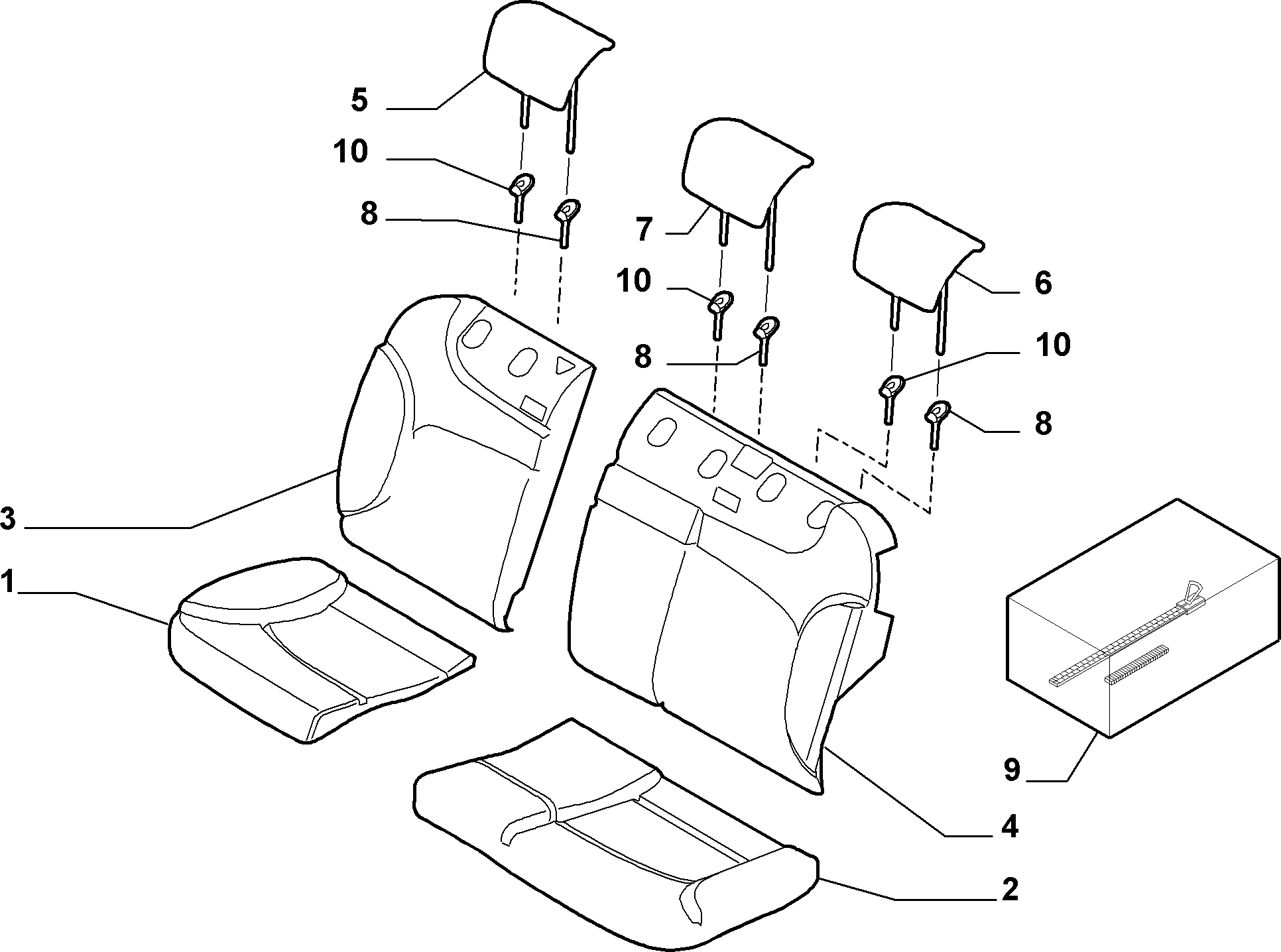 70615/04 REAR SEAT LINING