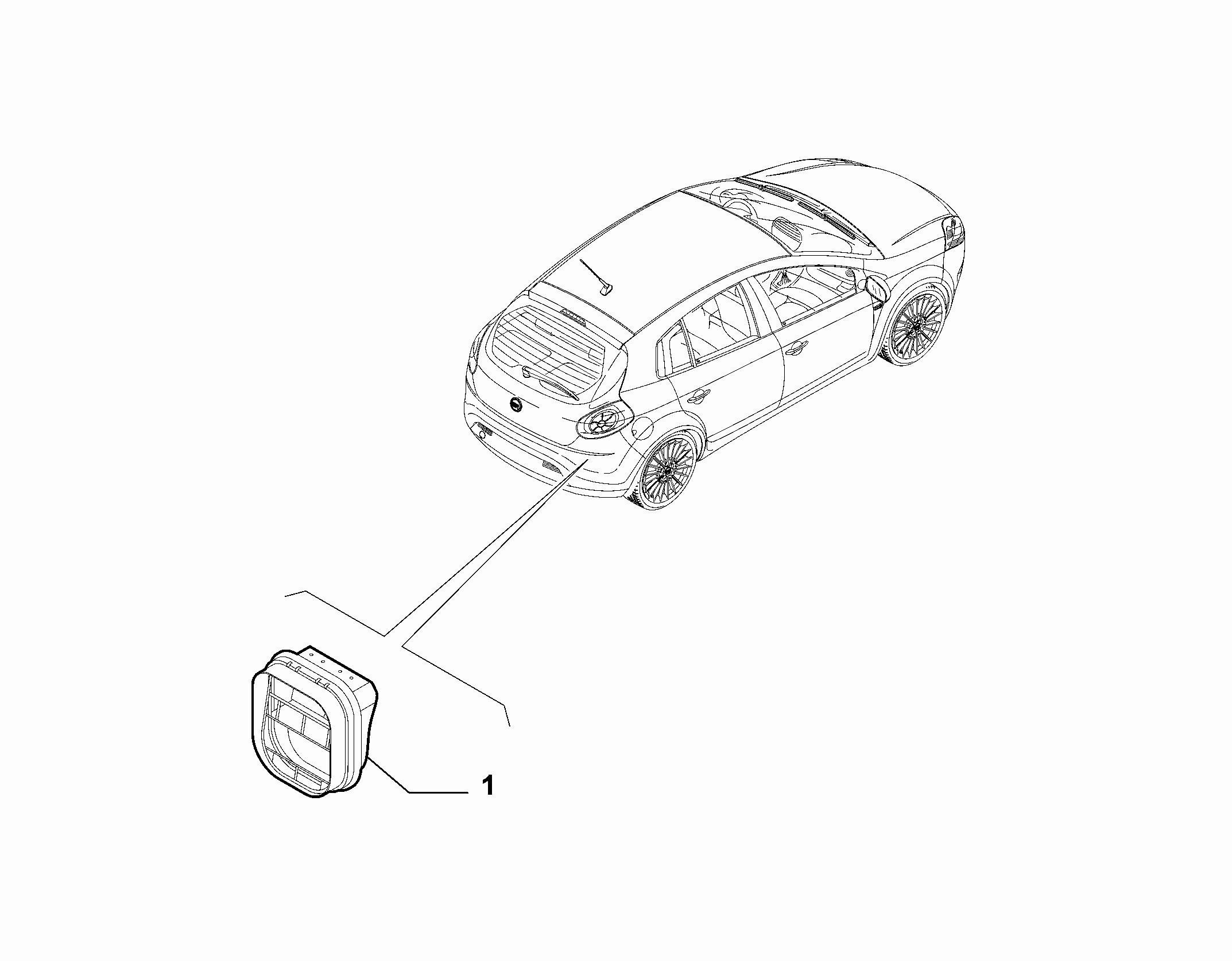 70717-040 TRUNK AIR OUTLET
