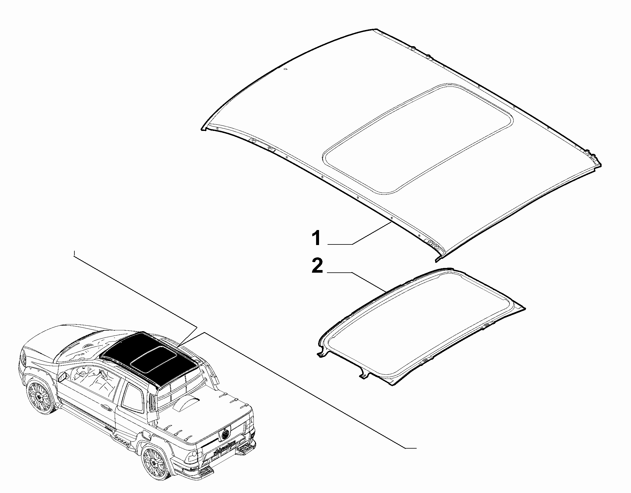 70018-020 ROOF FOR COMMERCIAL VEHICLES