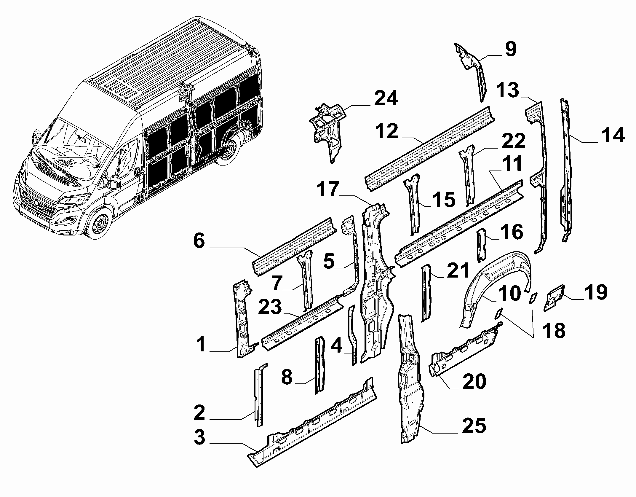 70004-010 REAR SIDE FRAME STRUCTURE
