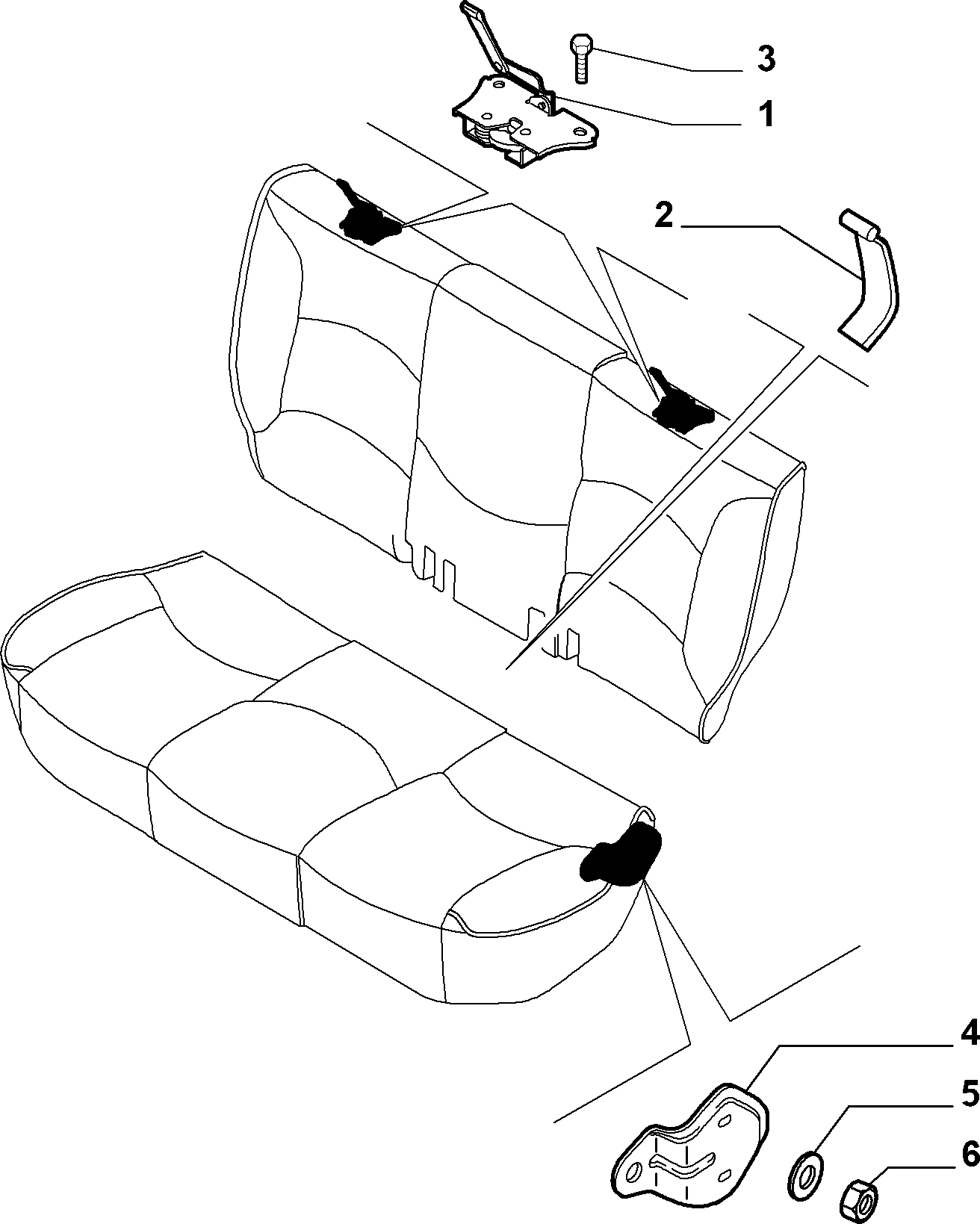70613/02 REAR SEAT