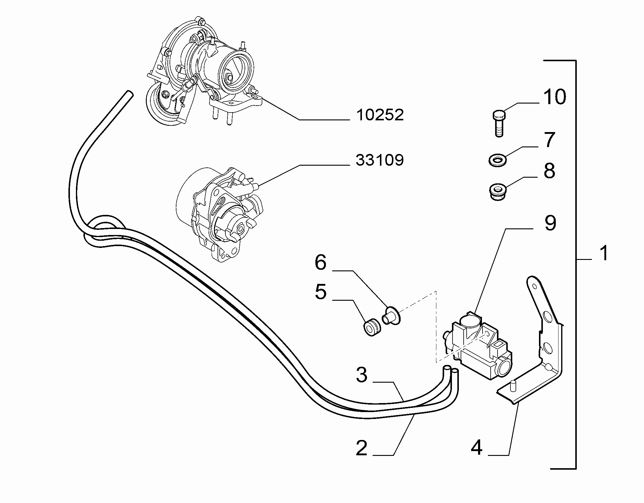 10260-030 DIESEL VALVE PRESSURE GUAGE BOOSTER