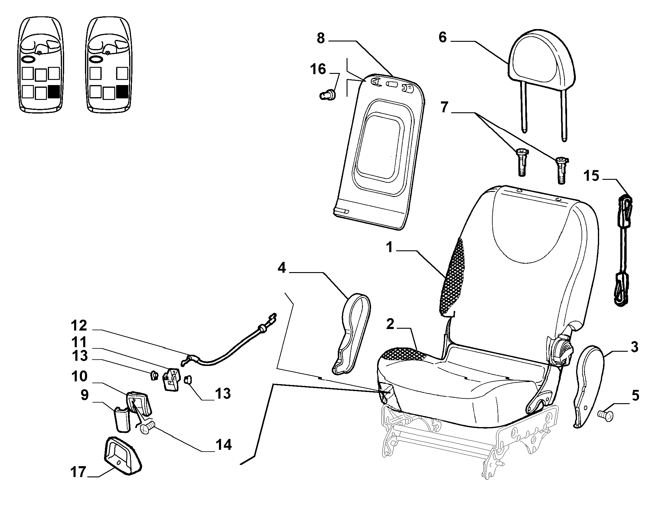 70613/01 REAR SEAT