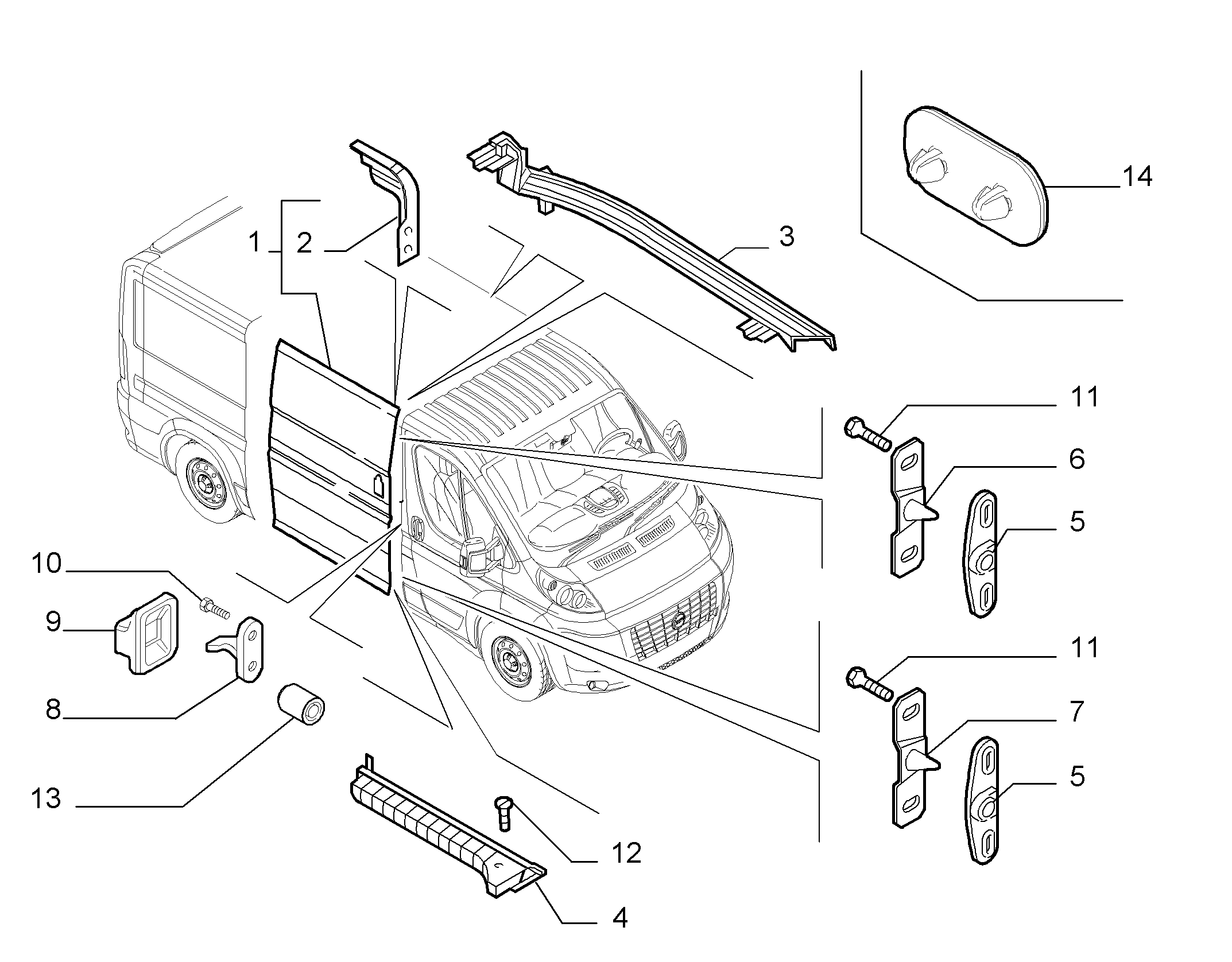70143-010 SLIDING DOORS AND GUIDES