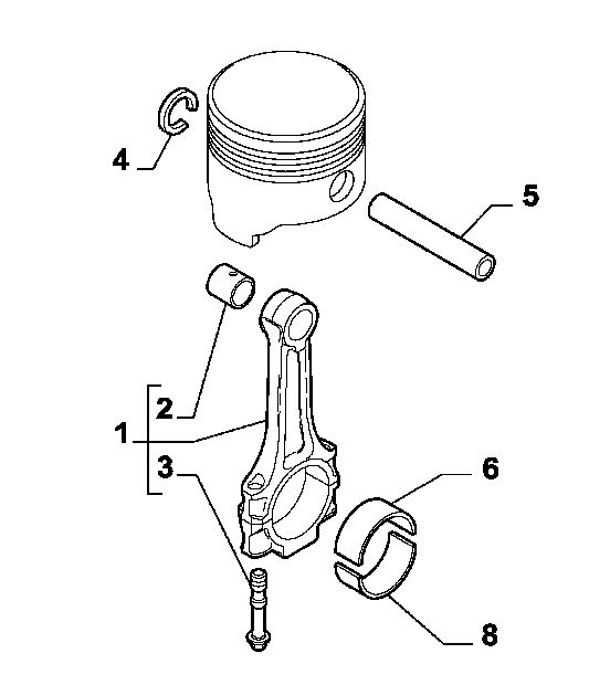 10105-010 COUPLING RODS AND HALF BEARINGS