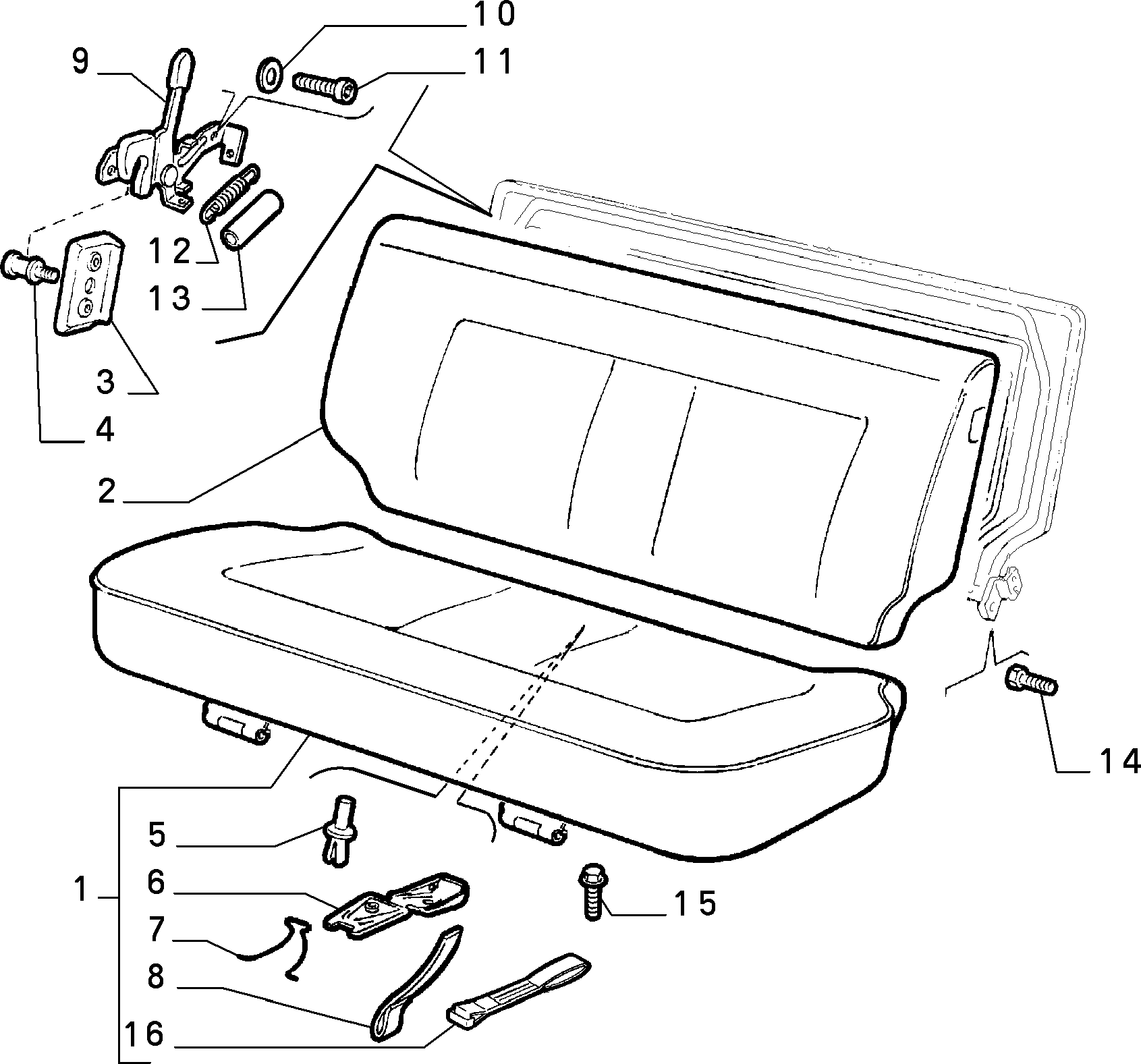 70613/00 REAR SEAT 