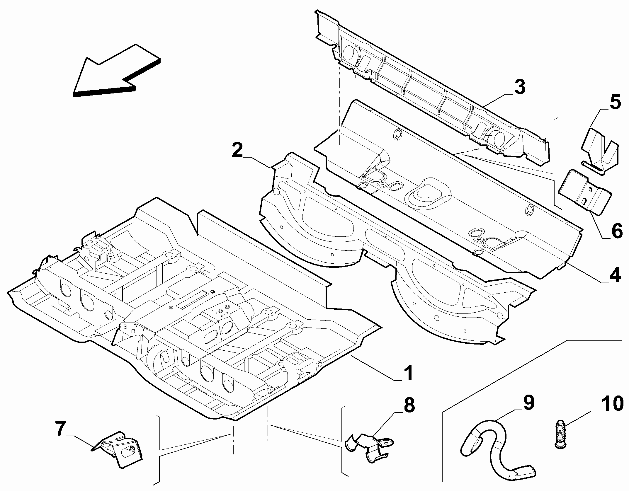 70006-010 CENTRAL FLOOR PANEL
