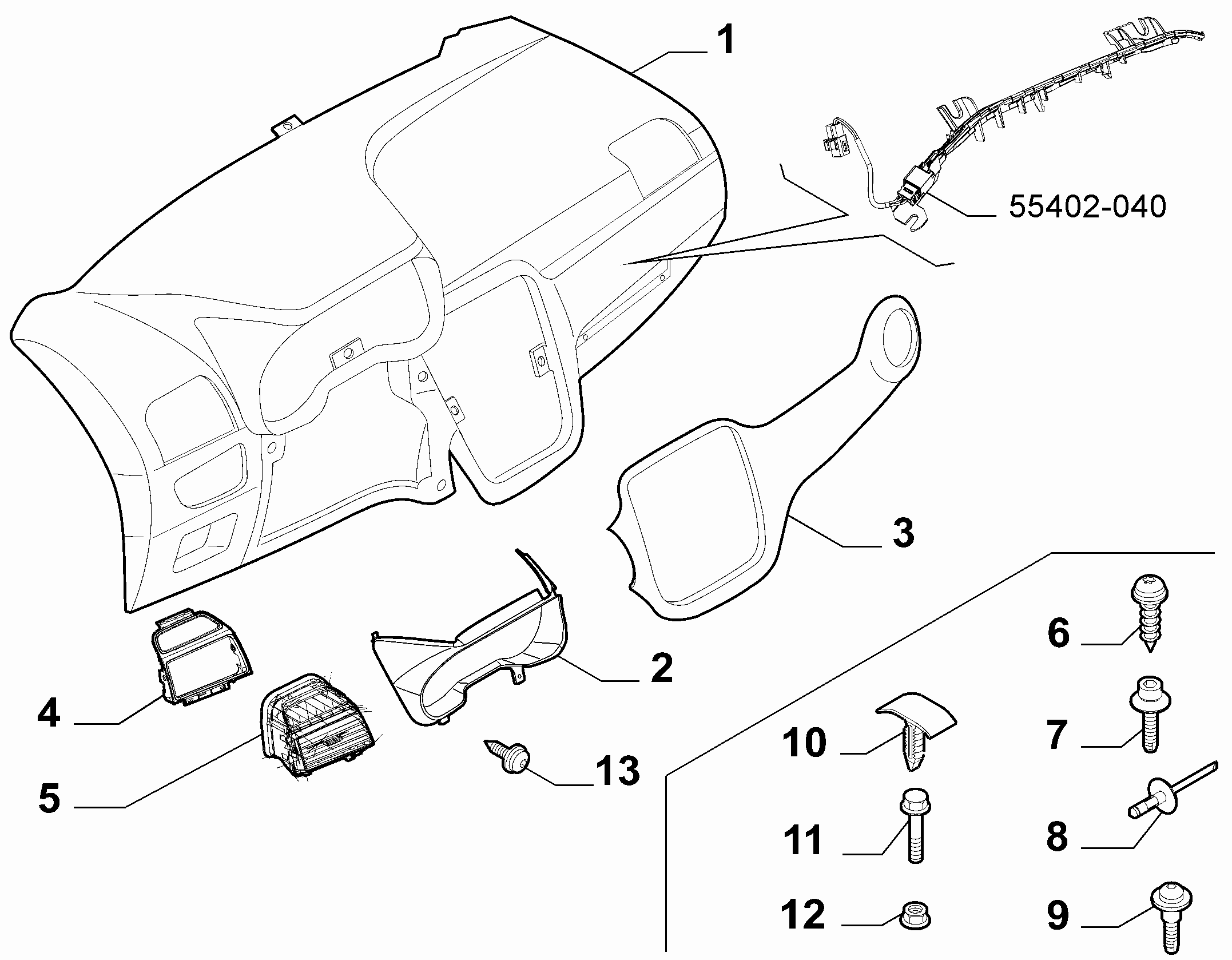 70502-010 DASHBOARD INSTRUMENT HOLDER
