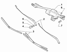 55514-010 WIPERS - ARM, BRUSHES AND MOTOR