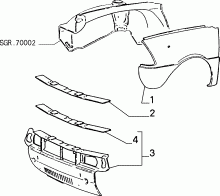 70018/00 КУЗОВ, ОБЛИЦОВКИ (ПЕРЕДНЯЯ ЧАСТЬ) 