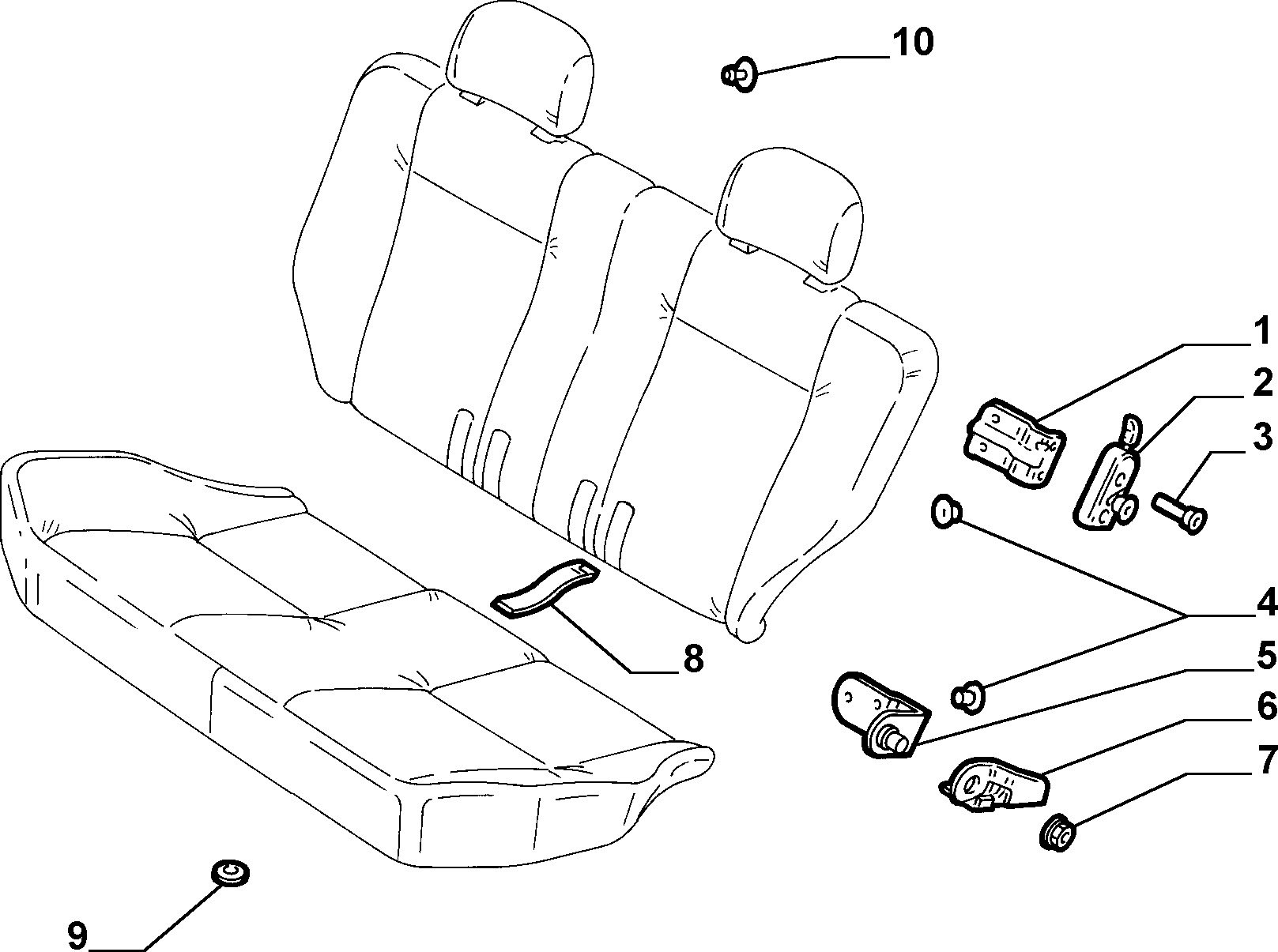 70613/01 REAR SEAT