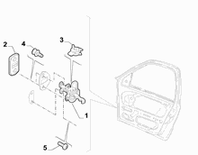 70129-020 FRONT SIDE DOOR HINGE AND SCREW