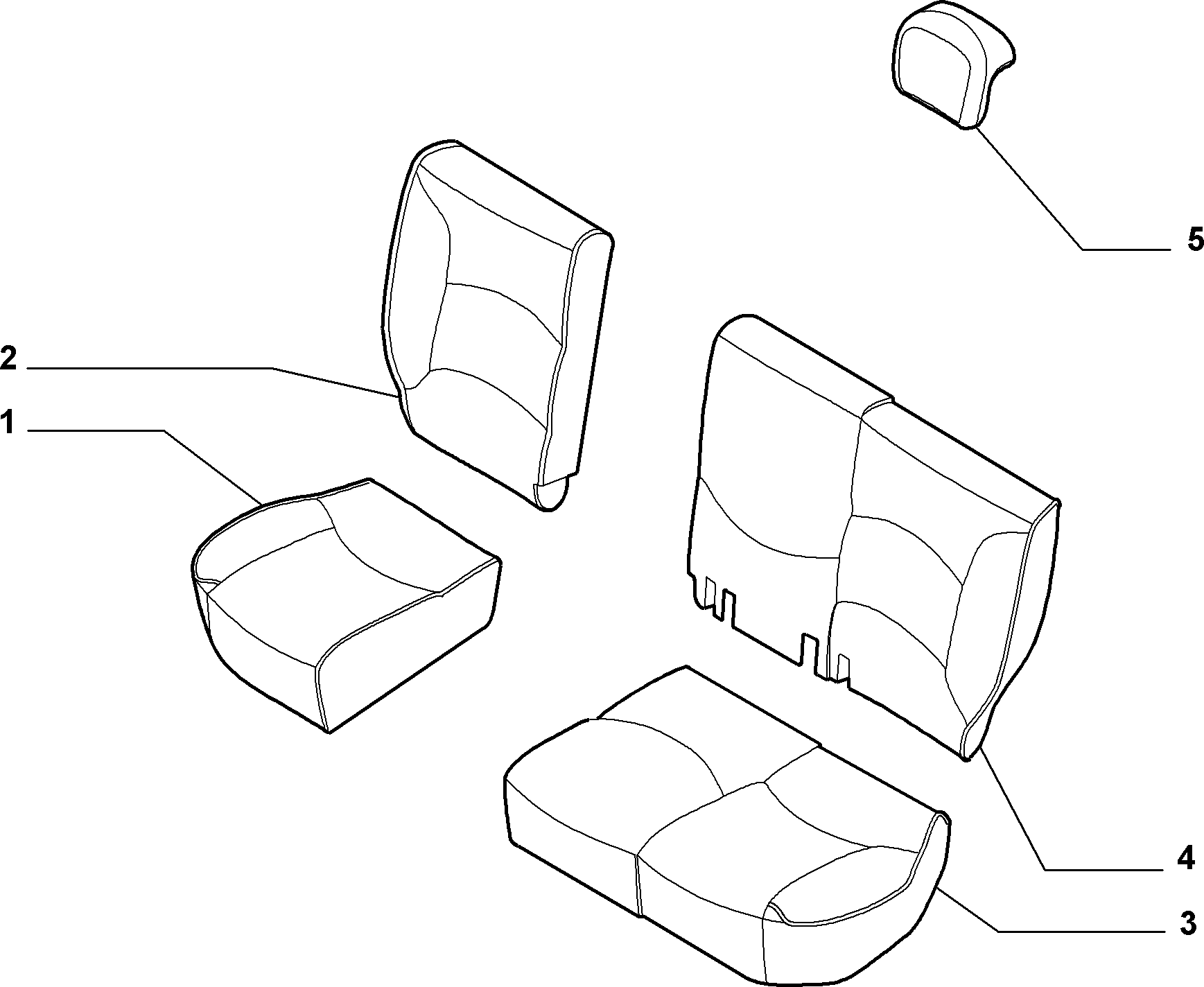 70613/09 REAR SEAT