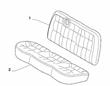 70613-012 SECOND ROW REAR SEAT CUSHIONS