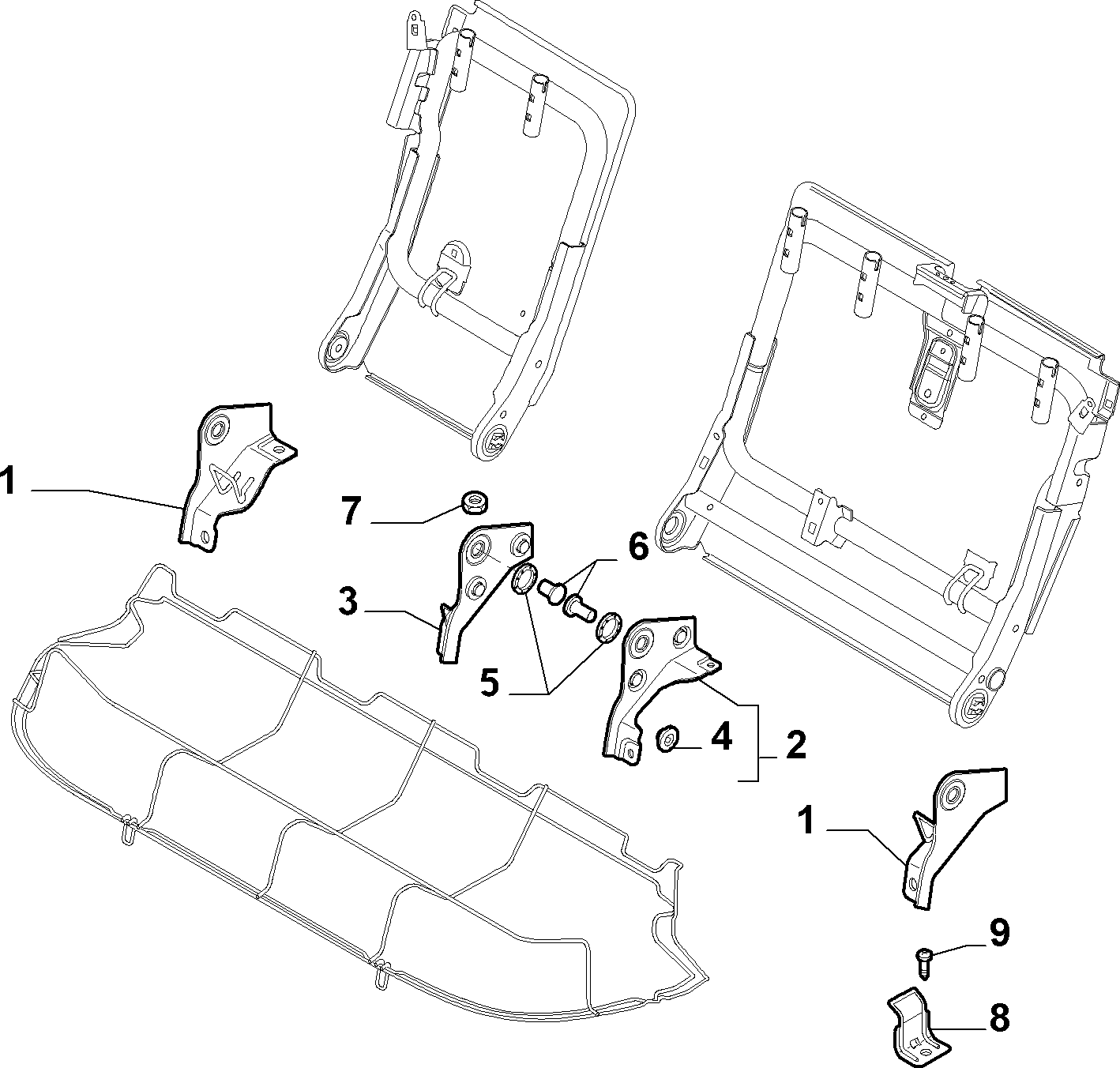 70613/00 REAR SEAT 
