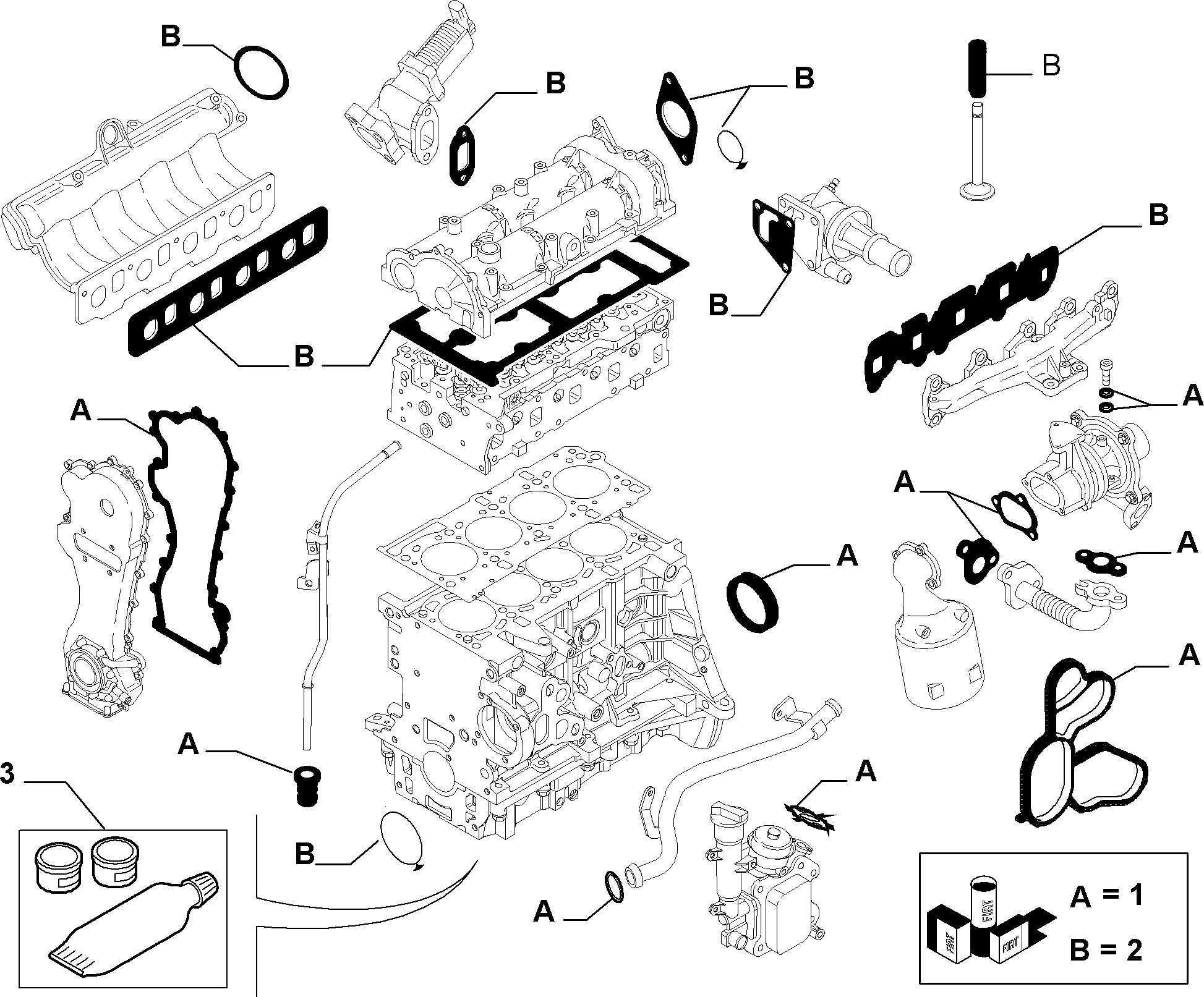 10101-050 GASKET KIT, HEAD AND CRANKCASE