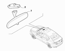 70740-010 REAR VIEW MIRROR