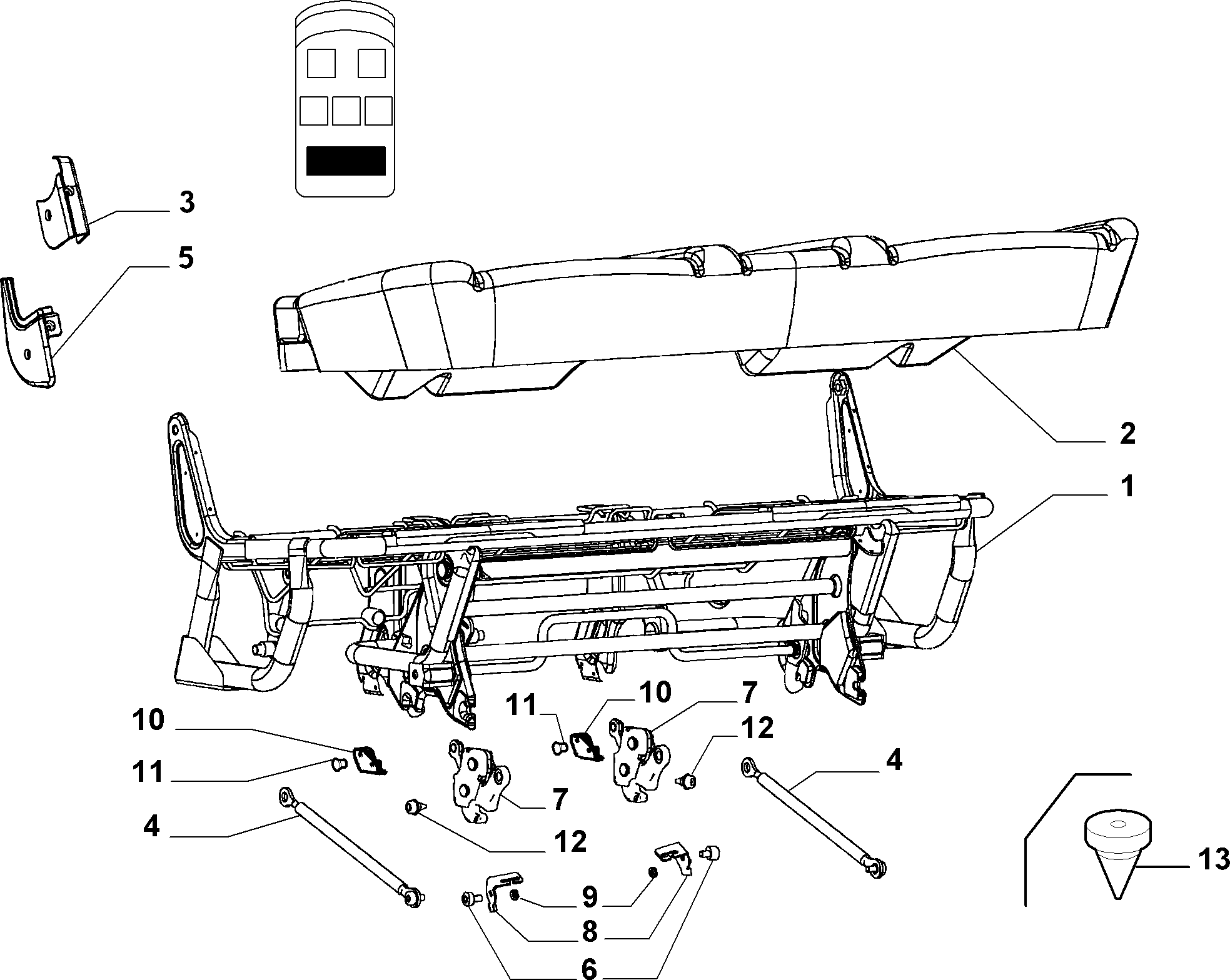 70613/03 REAR SEAT