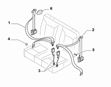 70527-020 REAR SEAT BELTS