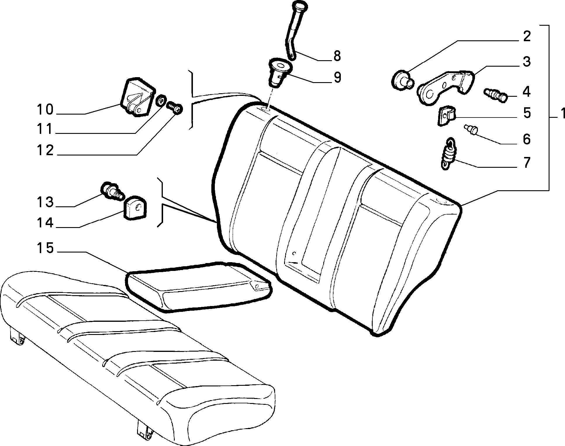 70613/00 REAR SEAT 