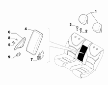 70613-050 REAR SEAT HEAD REST