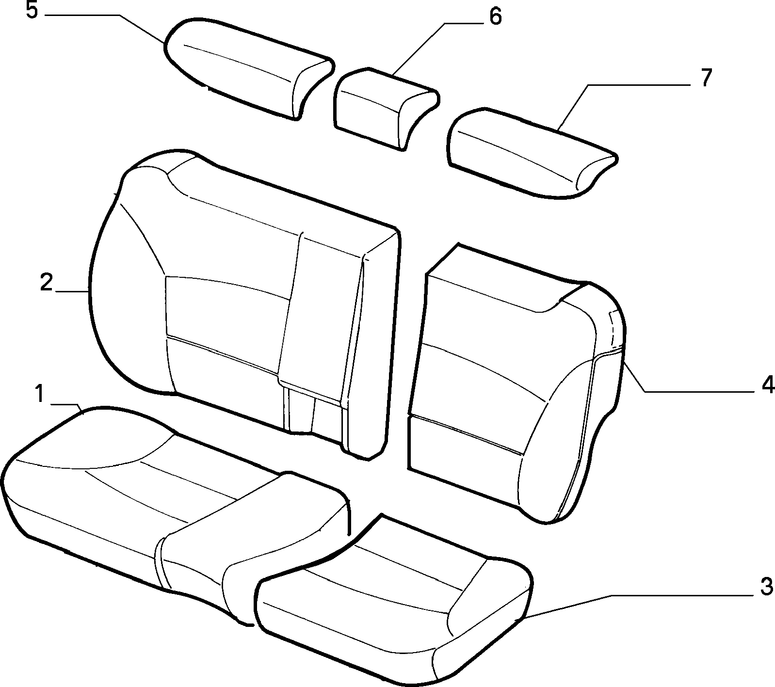 70615/00 REAR SEAT LINING