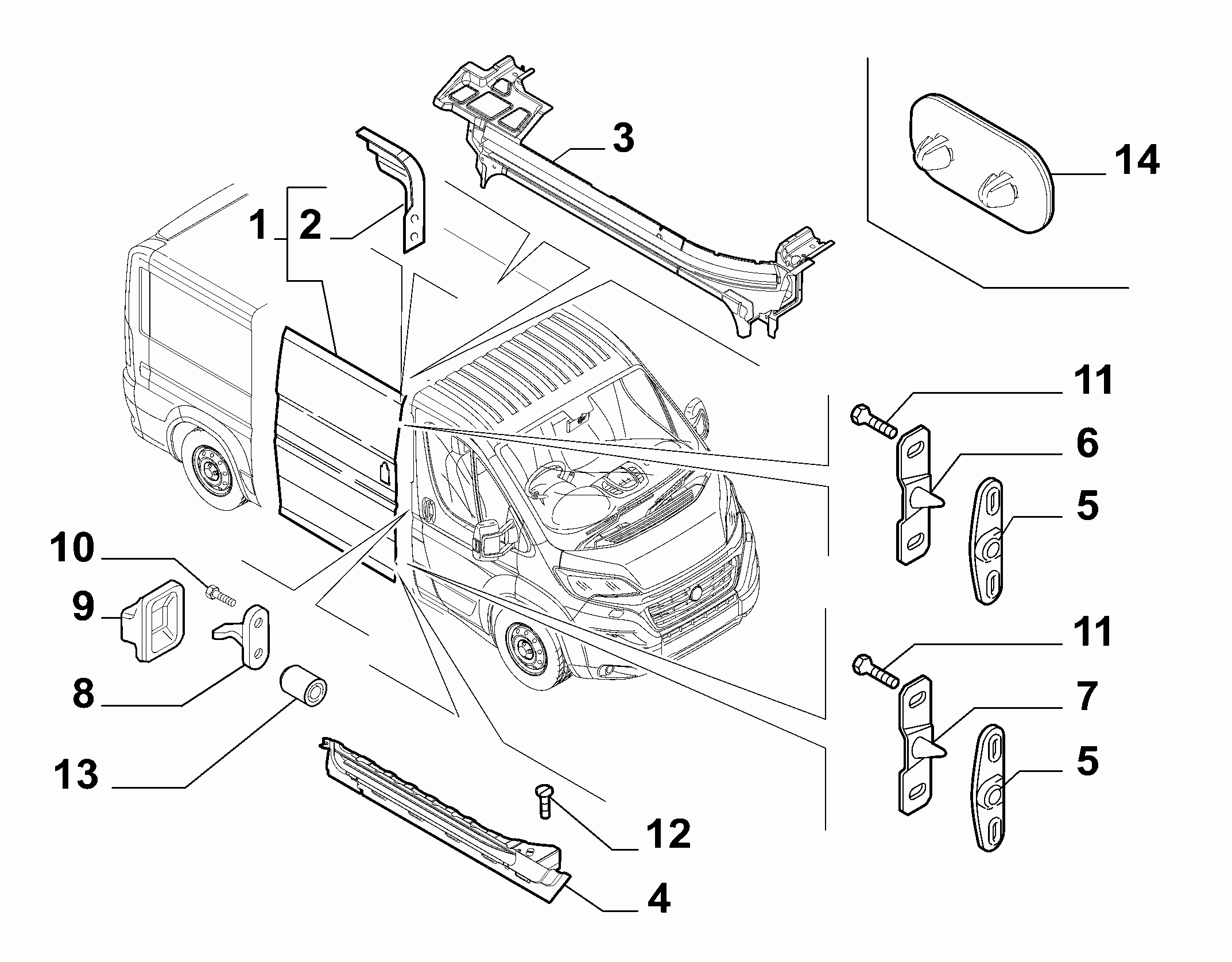70143-010 SLIDING DOORS AND GUIDES