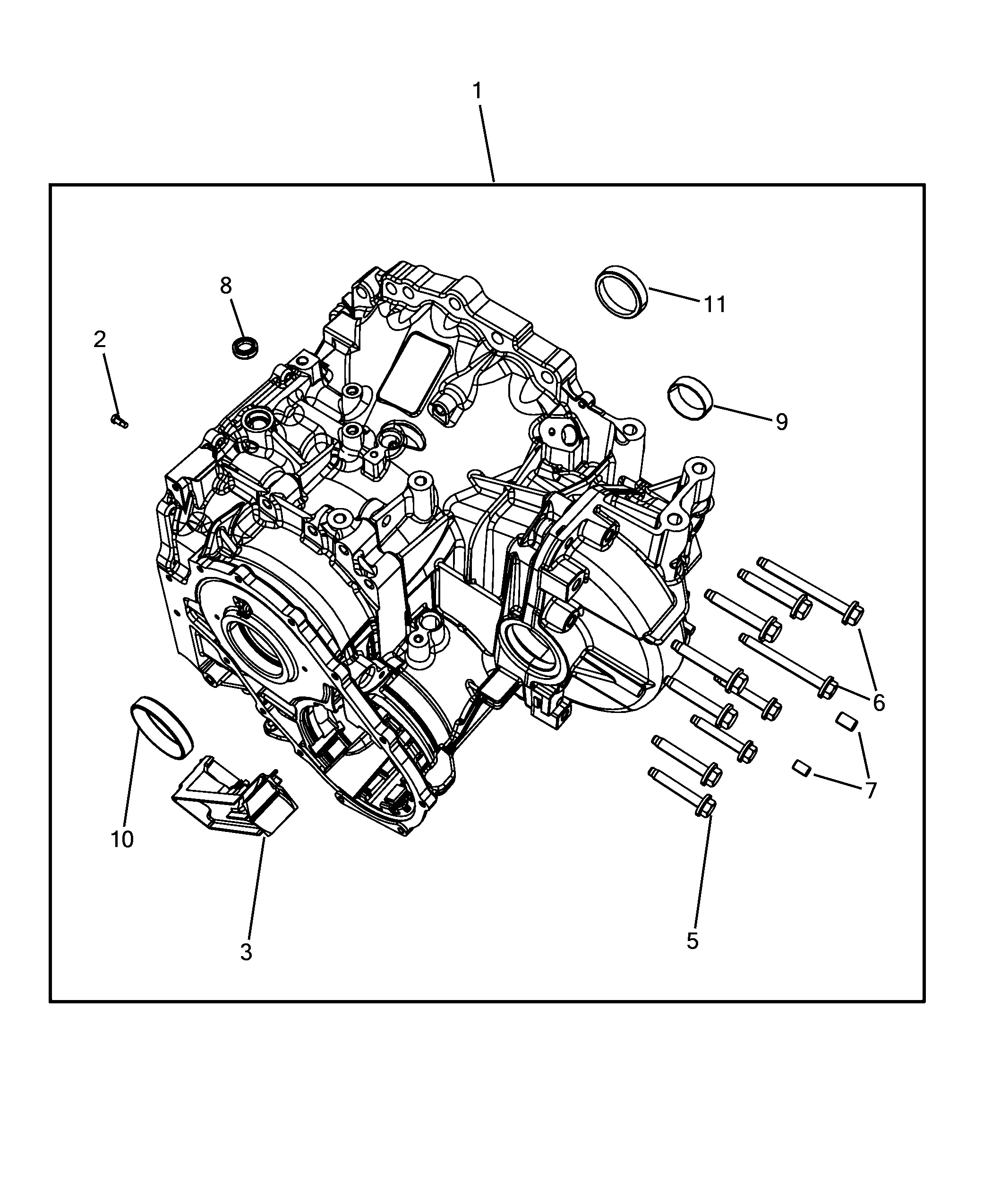 21201-030 AUTOMATIC TRANSMISSION CASE AND COVERS
