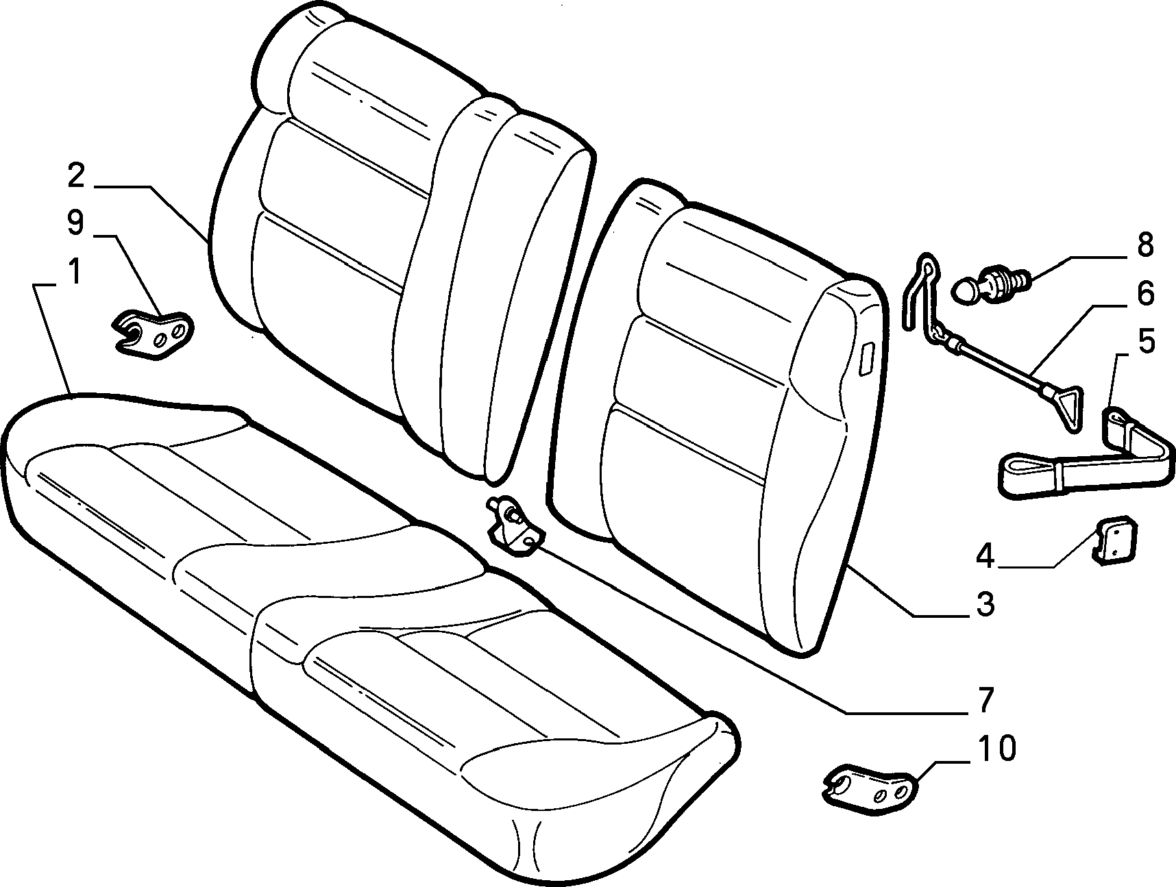 70613/00 REAR SEAT