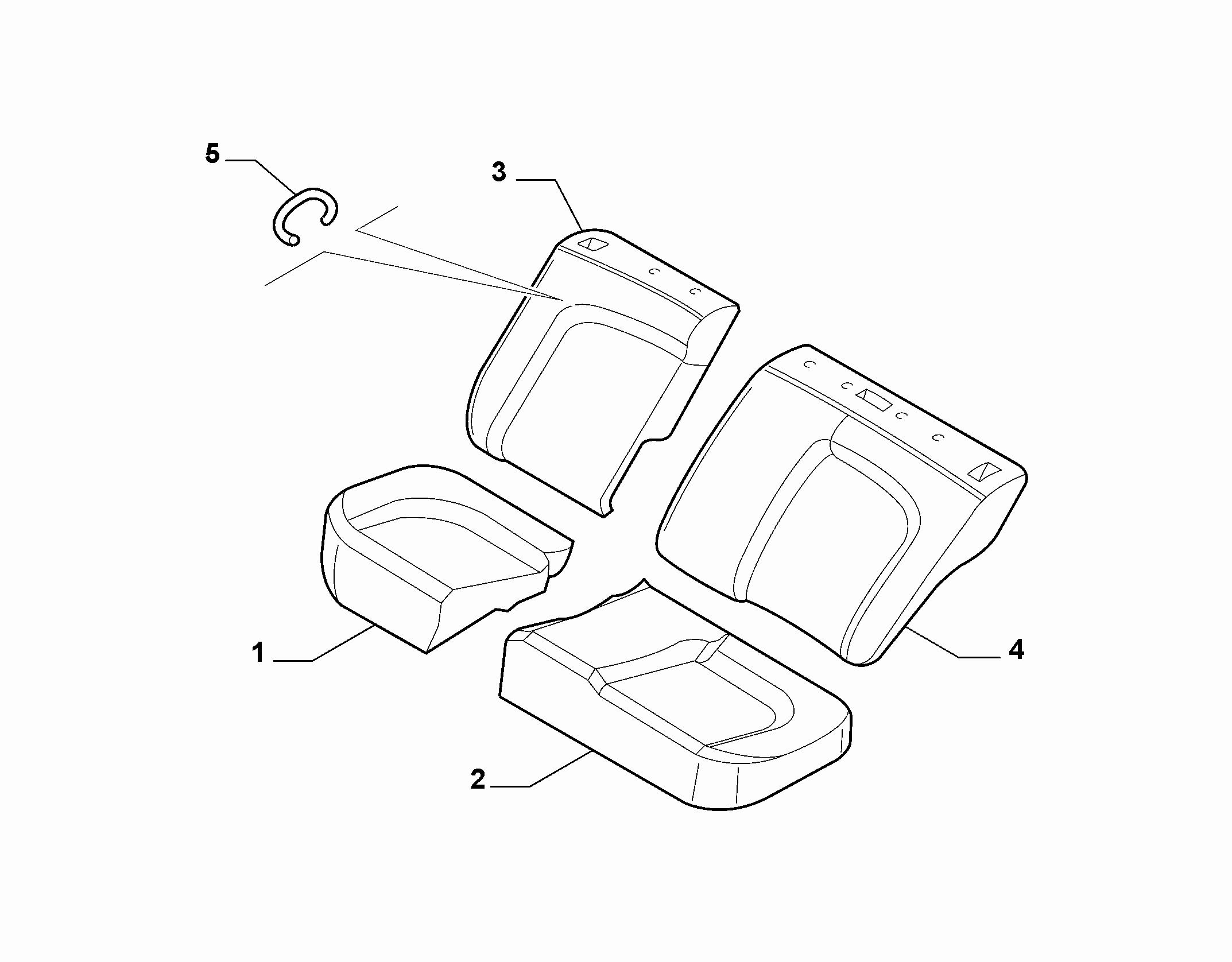 70613-010 REAR SET PADDING