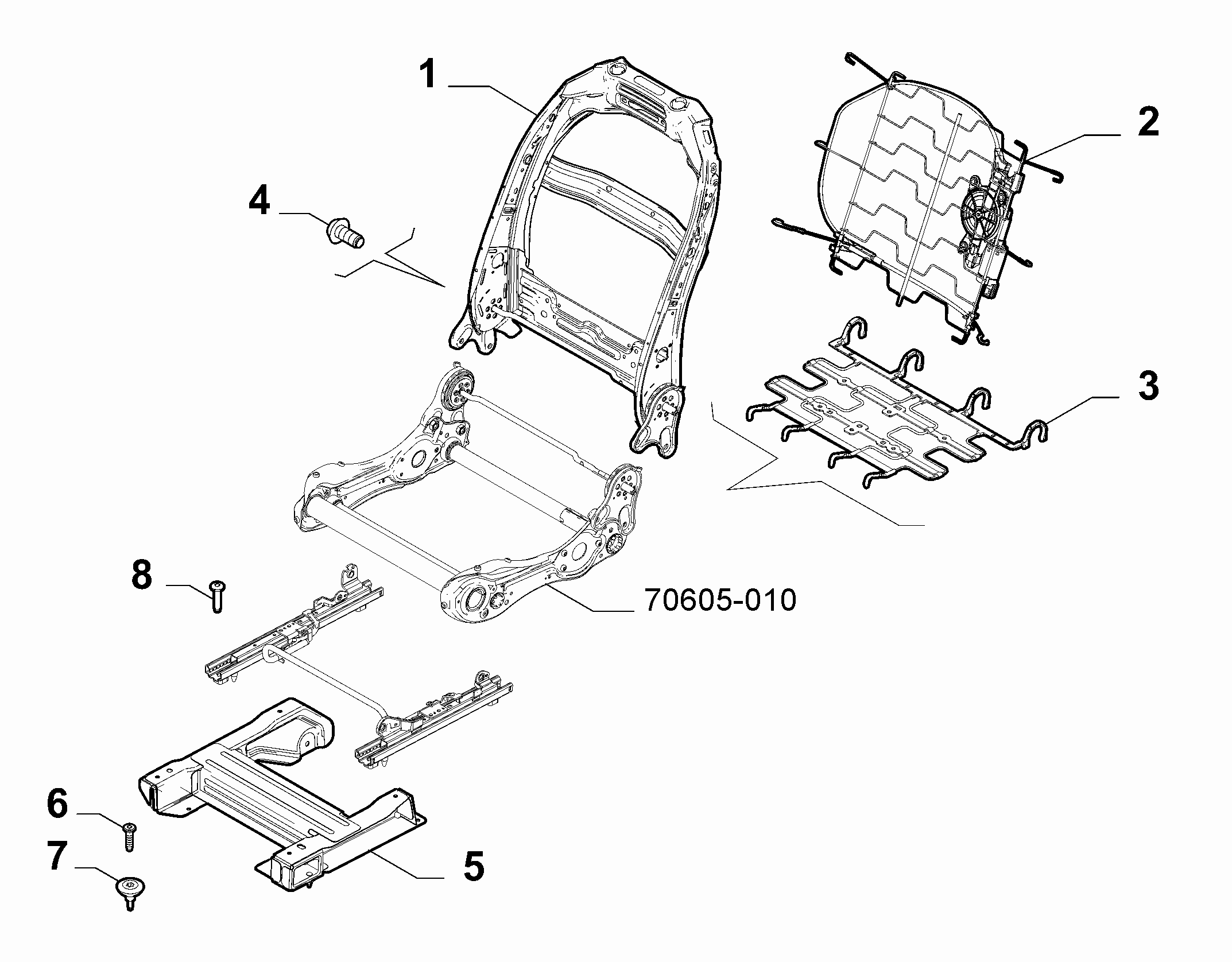 70601-020 FRONT SEAT FRAME