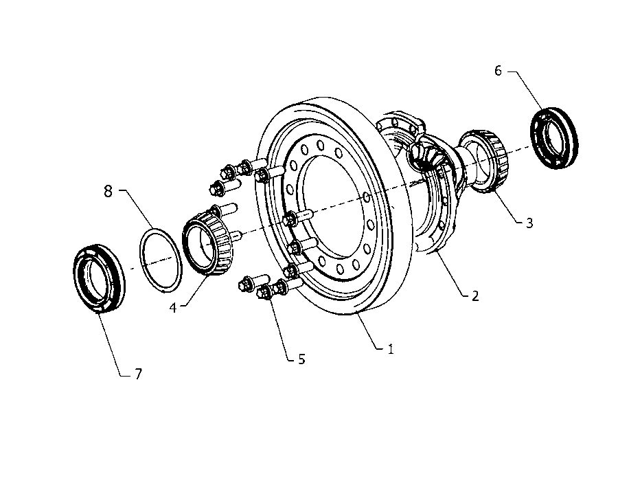 21220-010 GEARING AND HALF CRANKSHAFT