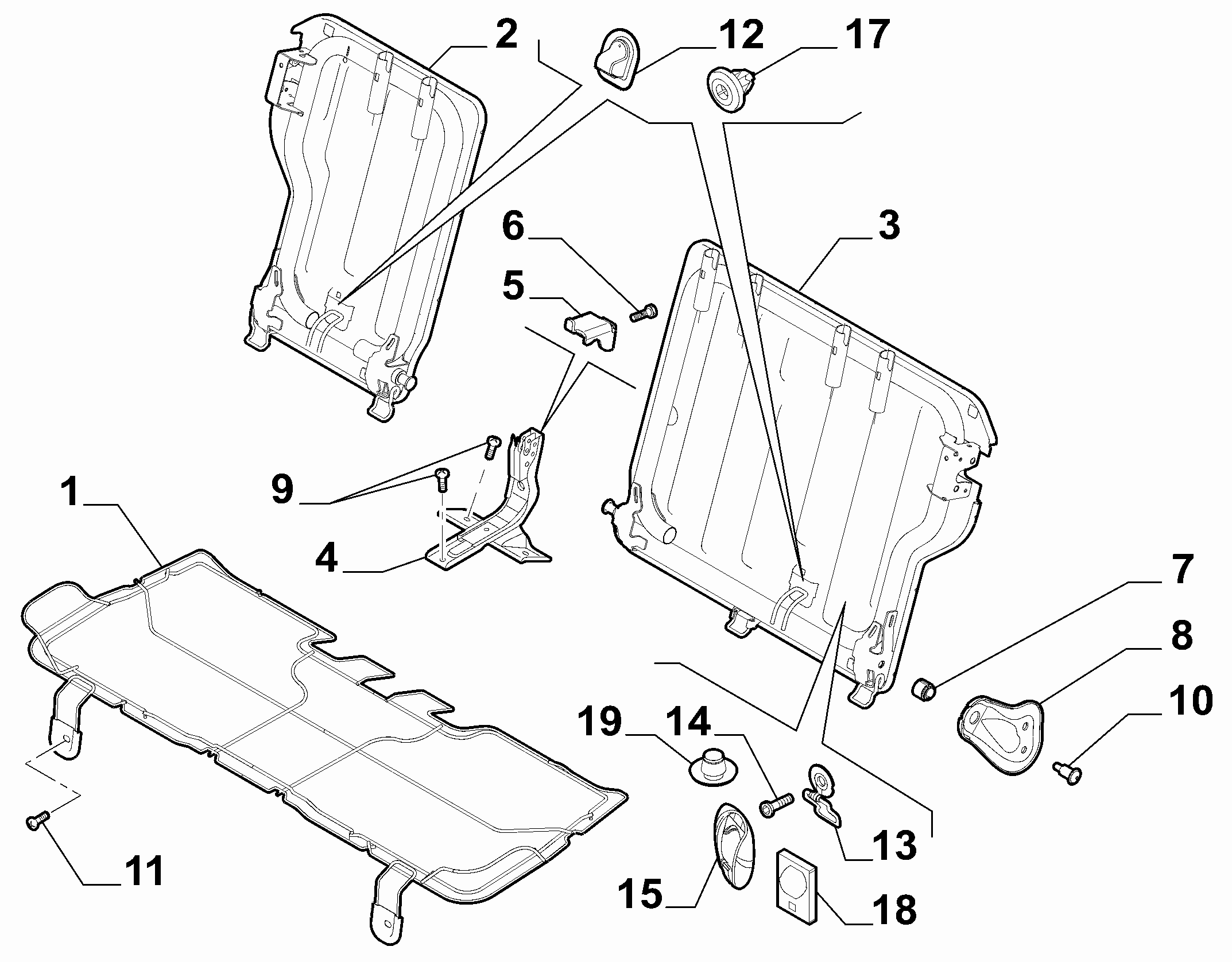 70613-020 REAR SEAT FRAME