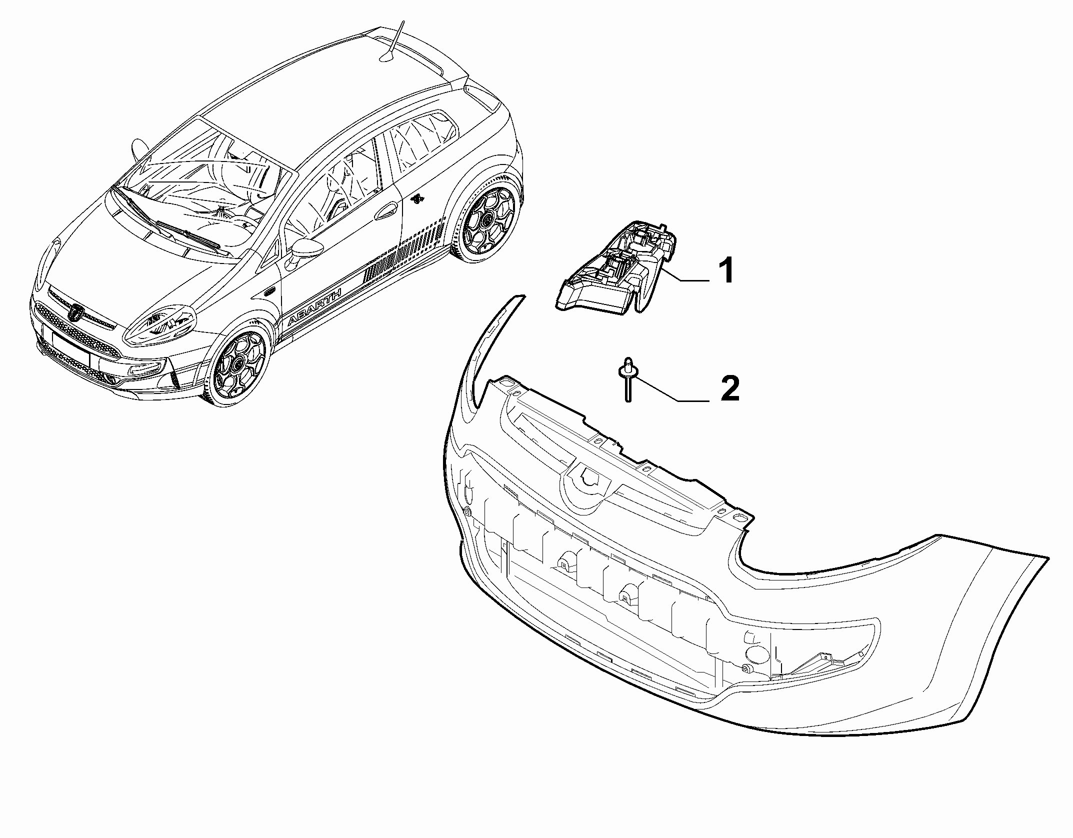 70726-020 FRONT BUMPER CLAMPS