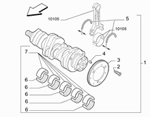 10103-010 ENGINE SHAFT AND HALF BEARING
