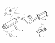 10258-030 REAR AND CENTRAL PIPES