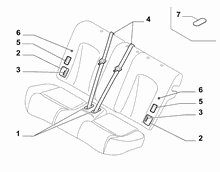 70527-020 REAR SEAT BELTS